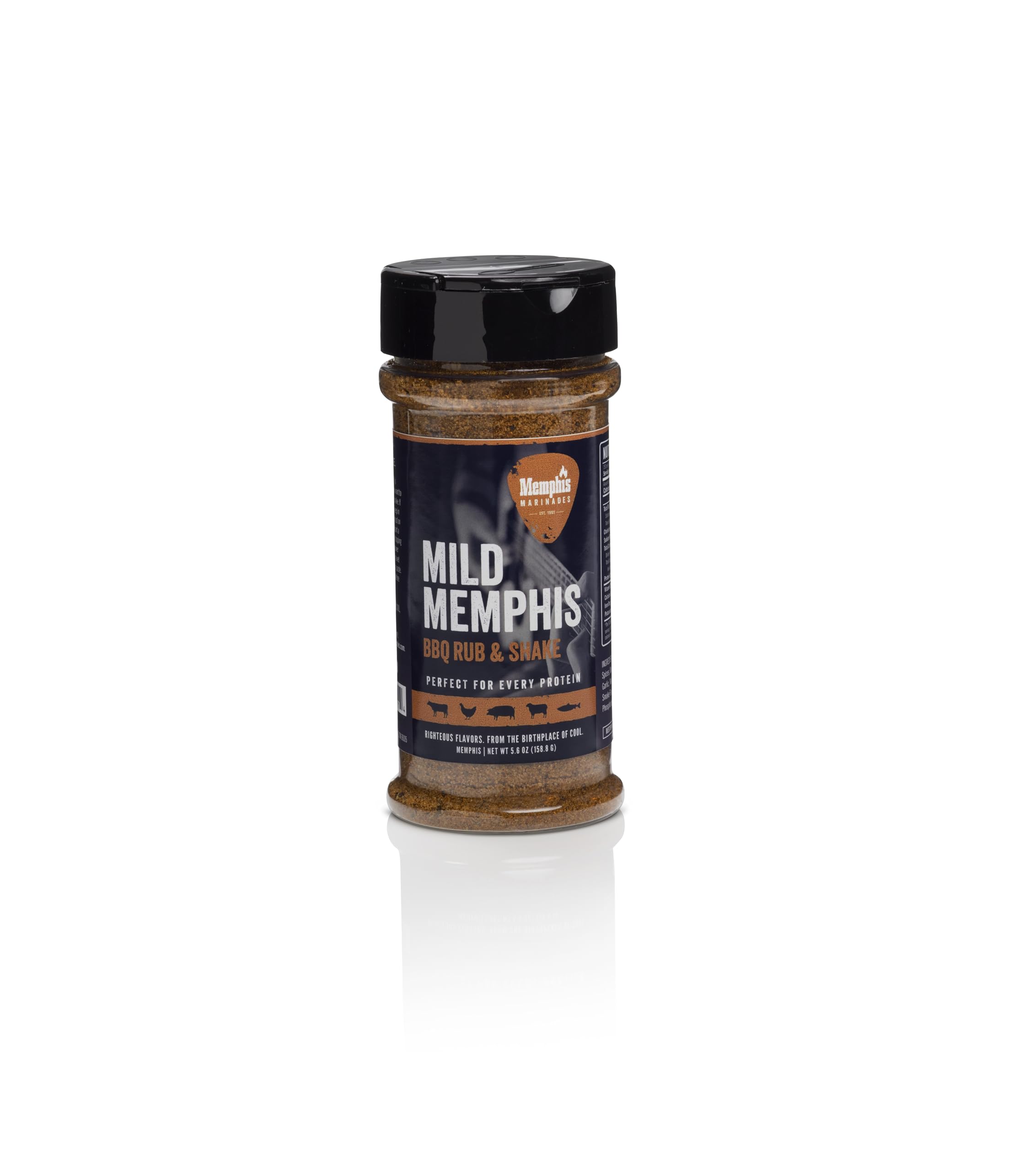 Memphis Marinades - 5.6oz Mild Memphis BBQ Rub & Seasoning for Chicken, Beef, Pork | Flavor Enhancer & Air Fryer Marinade Mix | Perfect for Grilling, Smoking & Home Cooking