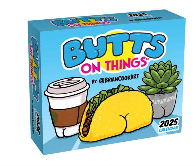 Butts on Things 2025 Day-to-Day Calendar - Fun Office Desk Accessory & Daily Humor Gift for Coworkers