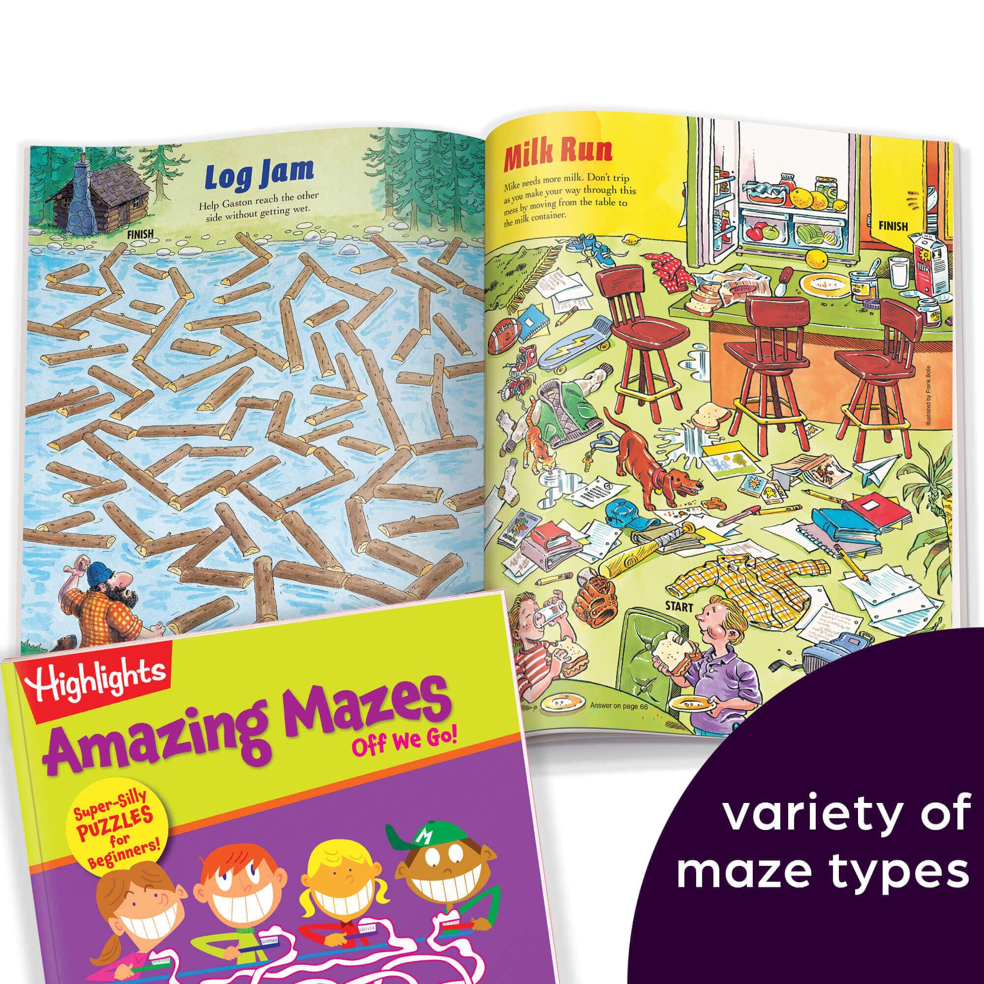 Amazing Mazes Beginner Activity Books for Kids Ages 3-6 | 2-Pack of 144 Page Screen-Free Puzzle Books | Fun & Challenging Learning Games for Preschoolers | Perfect for Travel, Rainy Days & Classroom Activities