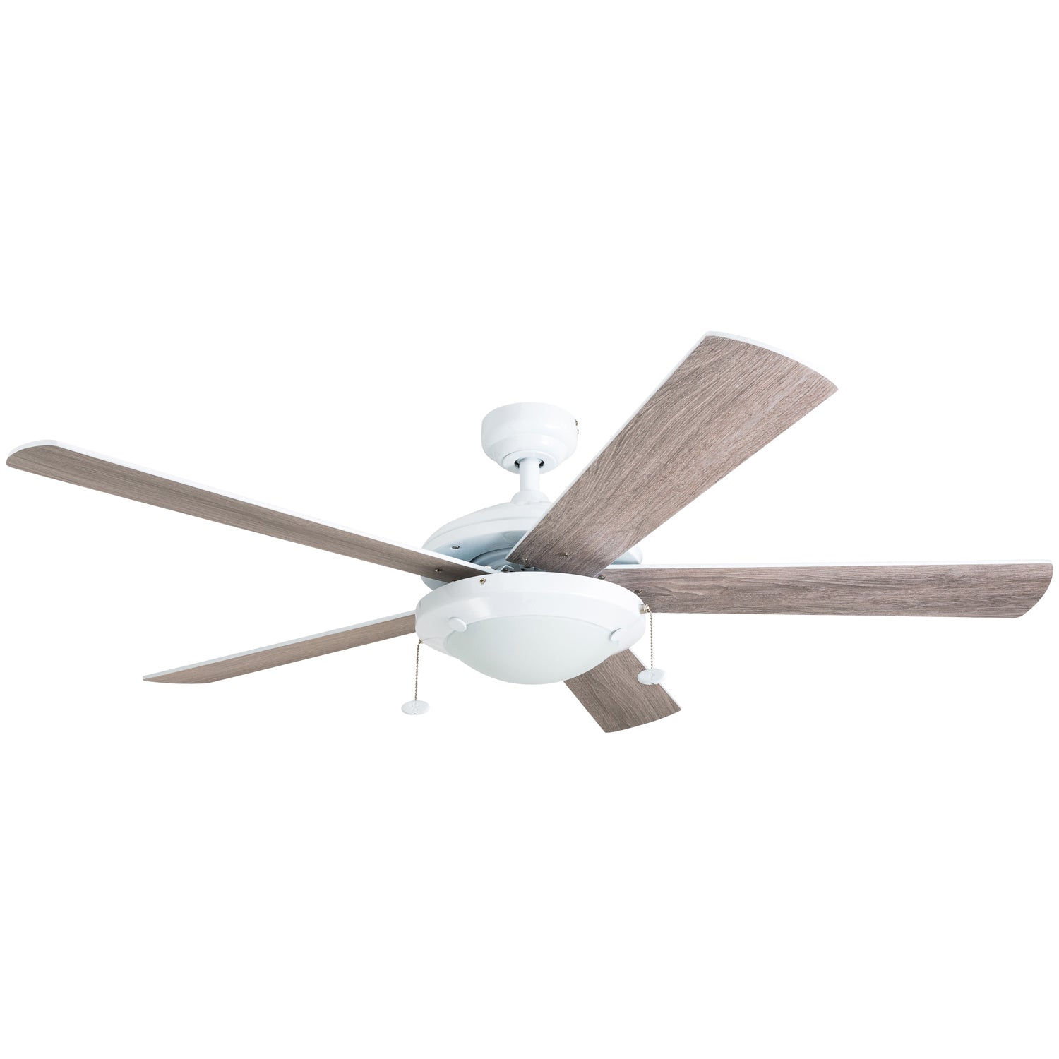 52 Inch White Bolivar Ceiling Fan with Pull Chain - Perfect for Living Room, Bedroom, and Outdoor Spaces