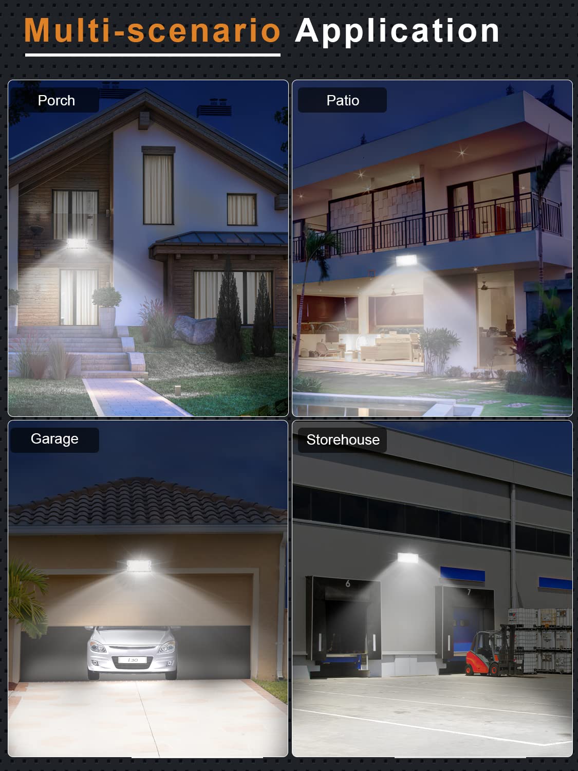 20 Pack 100W LED Flood Lights Outdoor - Super Bright 10000LM 6500K Daylight White Waterproof Security Lights for Garden, Yard, Stadium, Warehouse | IP67 Rated Durable Work Light for Outdoor Lighting & Billboard Illumination