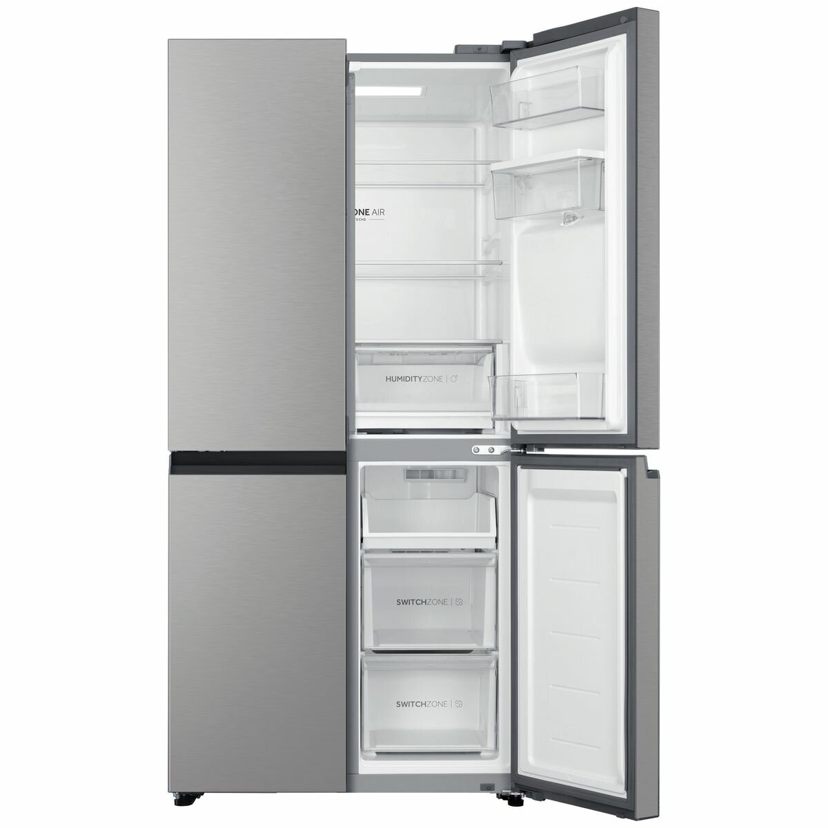Haier 508L Quad Door Refrigerator - Stainless Steel HRF580YHS - Large Capacity French Door Fridge for Modern Kitchen | Perfect for Family Homes & Entertaining