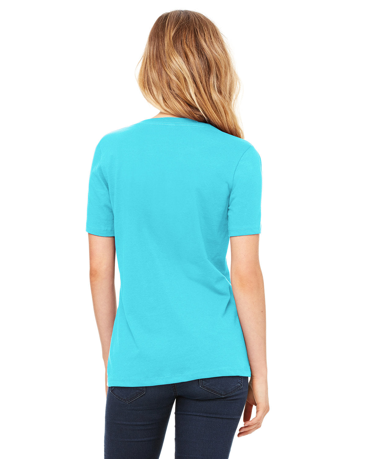 Bella + Canvas 6405 Women's Relaxed Fit Jersey V-Neck T-Shirt - Soft Comfortable Casual Tee for Everyday Wear, Lounge, and Outfits