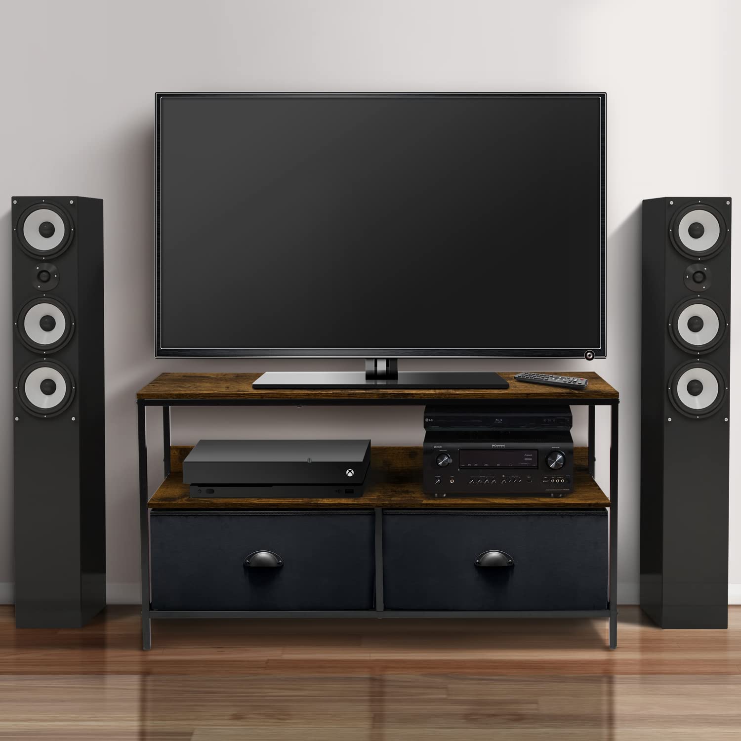 Sorbus TV Stand Dresser with 2 Drawers - Modern TV Riser Chest with Storage for Bedroom, Living Room & Dorm - Space Saving Furniture for Small Apartments & Home Entertainment Setup