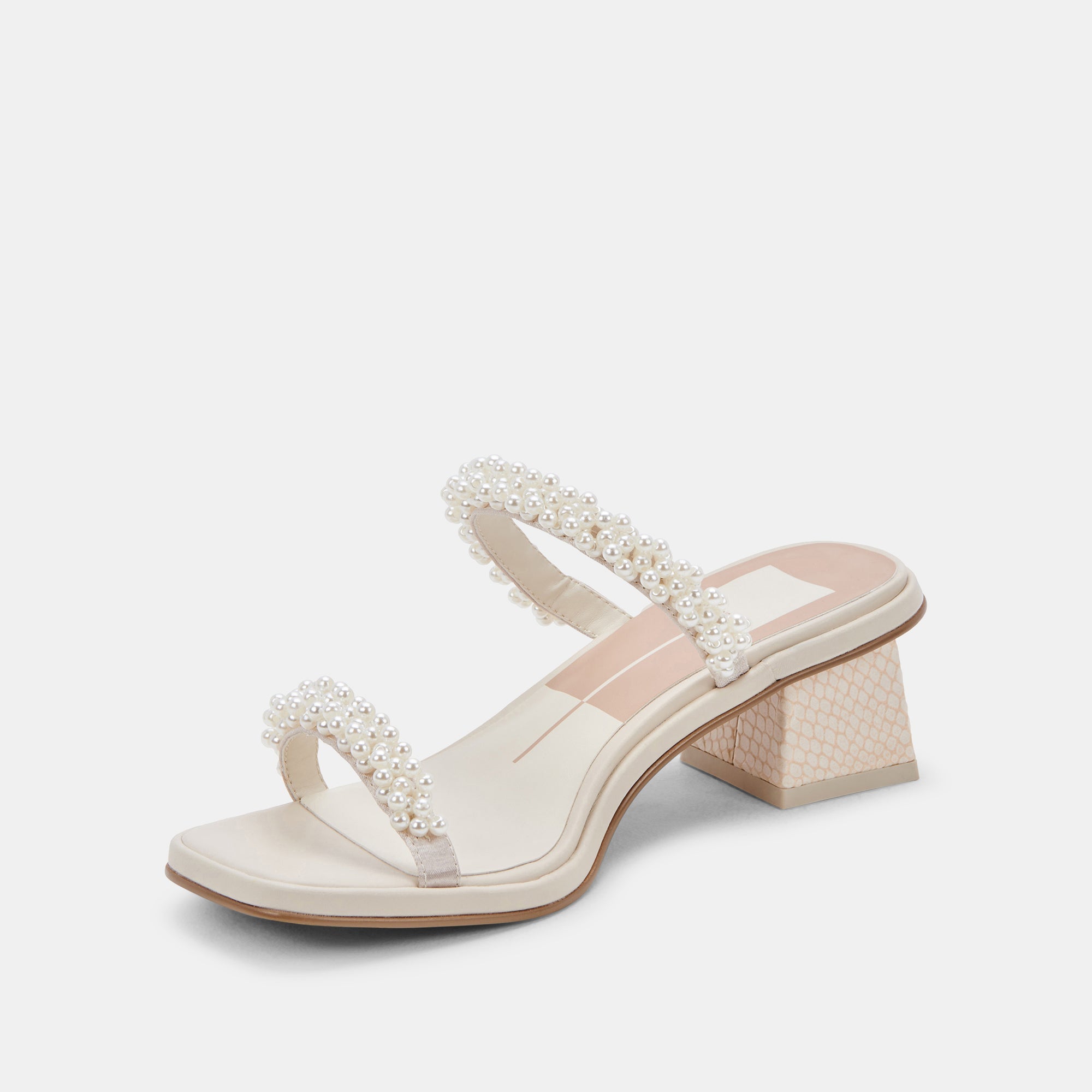Vanilla Pearl Heels by RIVER PEARL | Elegant Women's High Heels with Pearl Accents - Perfect for Weddings, Parties & Evening Events