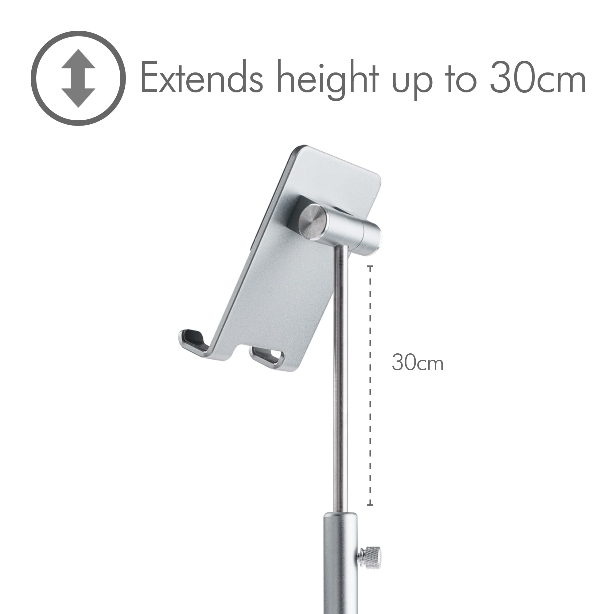 Adjustable Phone Stand for Smartphone & Tablet - Multi-Angle Rotatable Holder, Desk Mount for Office, Home, Reading & Watching Videos | Universal Phone & Tablet Stand for Men and Women