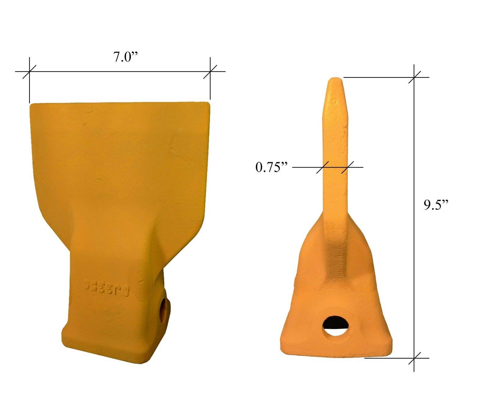 Caterpillar J350 Style Bucket Flare Dirt Teeth with Pins - 8J-3350, 107-3350 Replacement Parts for Excavator & Heavy Equipment - Ideal for Construction, Mining, and Landscaping Projects