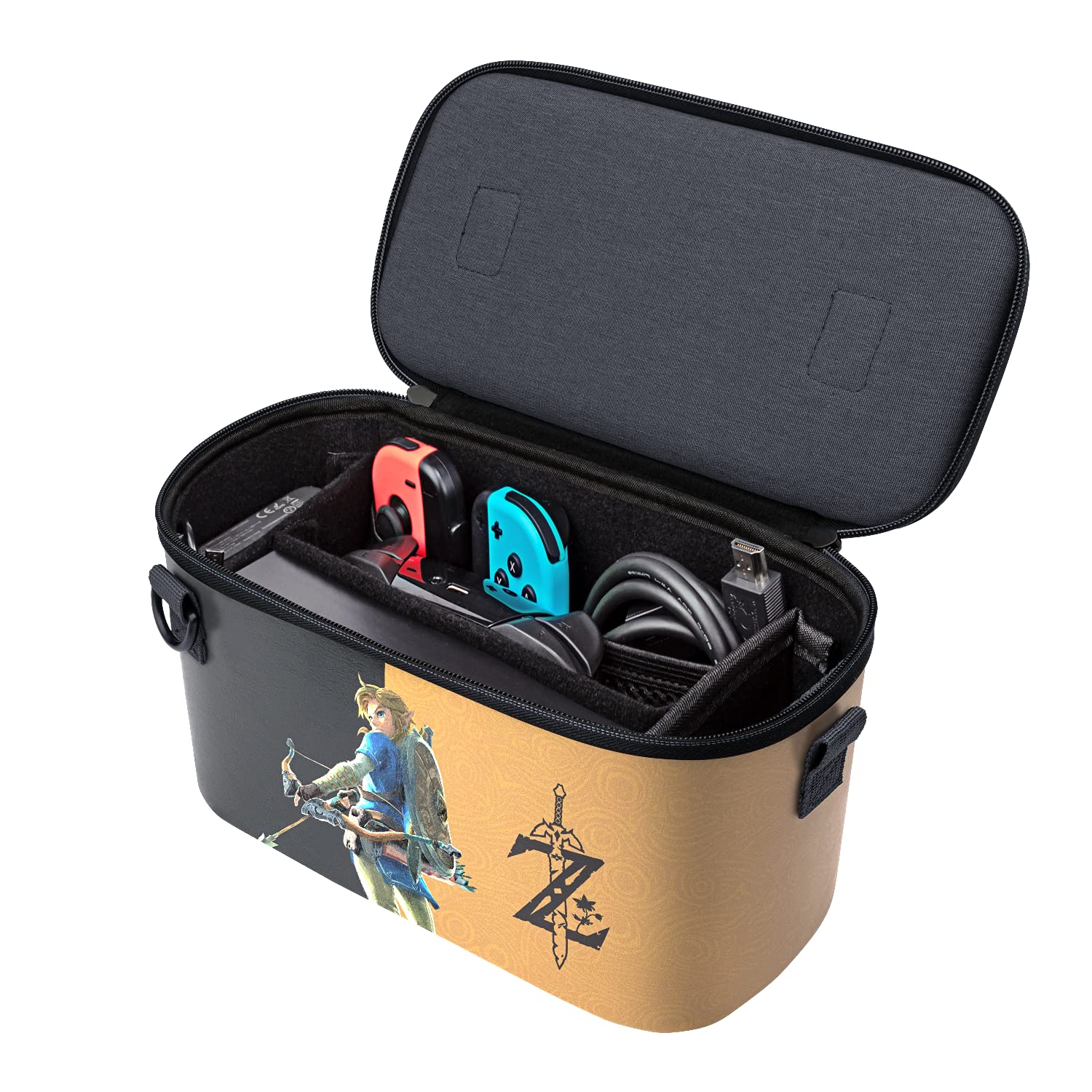 PDP Pull N Go Travel Case for Nintendo Switch & Switch Lite - Compatible with Zelda Edition | Perfect for Gaming On The Go & Travel Protection