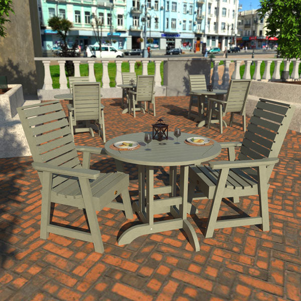 Glennville 3-Piece Round Dining Table Set for Kitchen, Breakfast Nook & Small Spaces - Patio, Balcony or Indoor Use