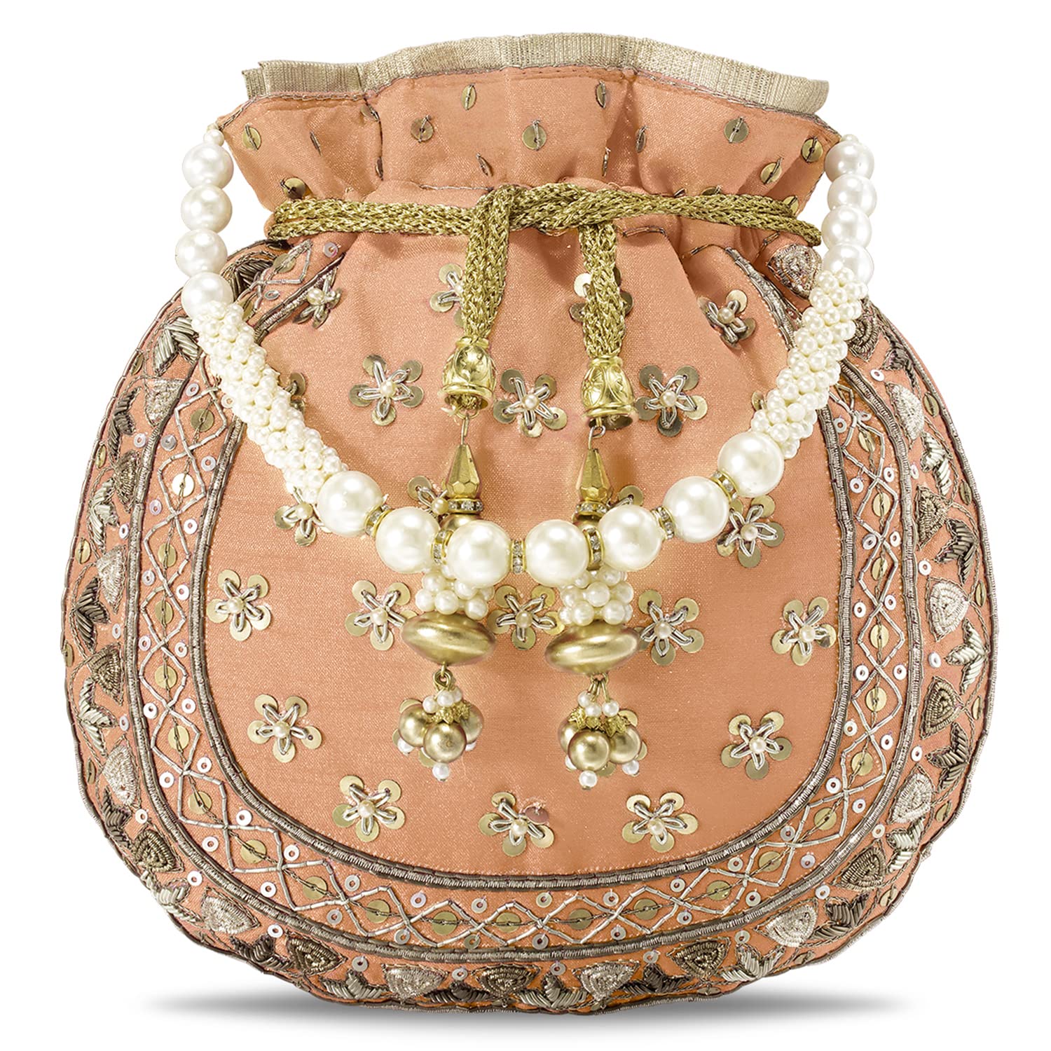 Elegant Indian Potli Bags for Women | Handmade Ethnic Clutch Purse with Drawstring | Perfect for Weddings, Parties & Evening Events