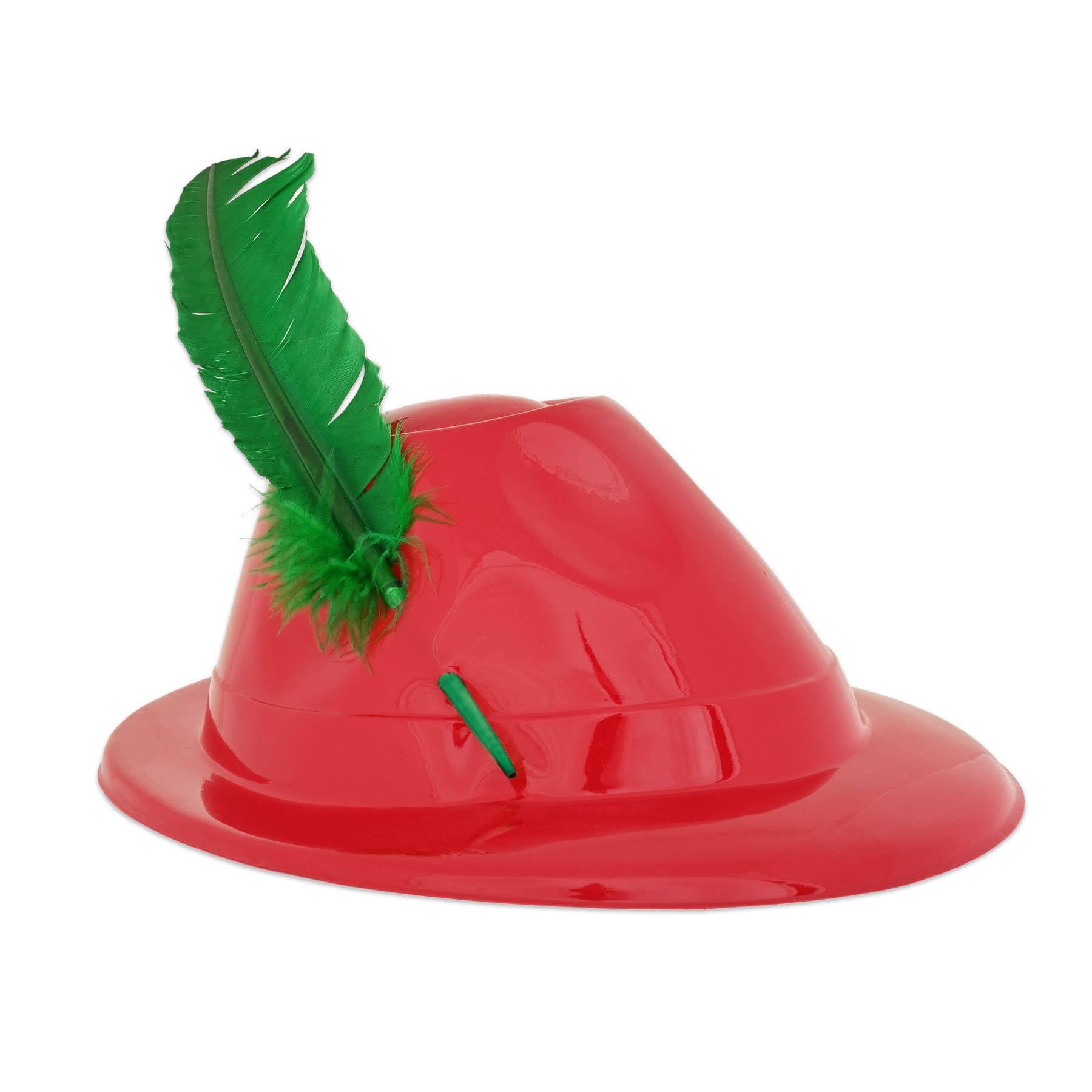 Beistle 48-Pack German Oktoberfest Party Hats - Colorful Plastic Alpine Hats with Feathers (Red, Blue, Yellow, Green) - Bavarian Festival Accessories for Oktoberfest Celebrations, Costume Parties & Themed Events