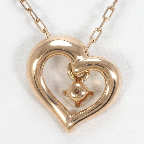 4℃ K10PG Diamond Pendant Necklace - Elegant 14K Gold Plated Jewelry for Women, Perfect for Weddings, Anniversaries & Special Occasions