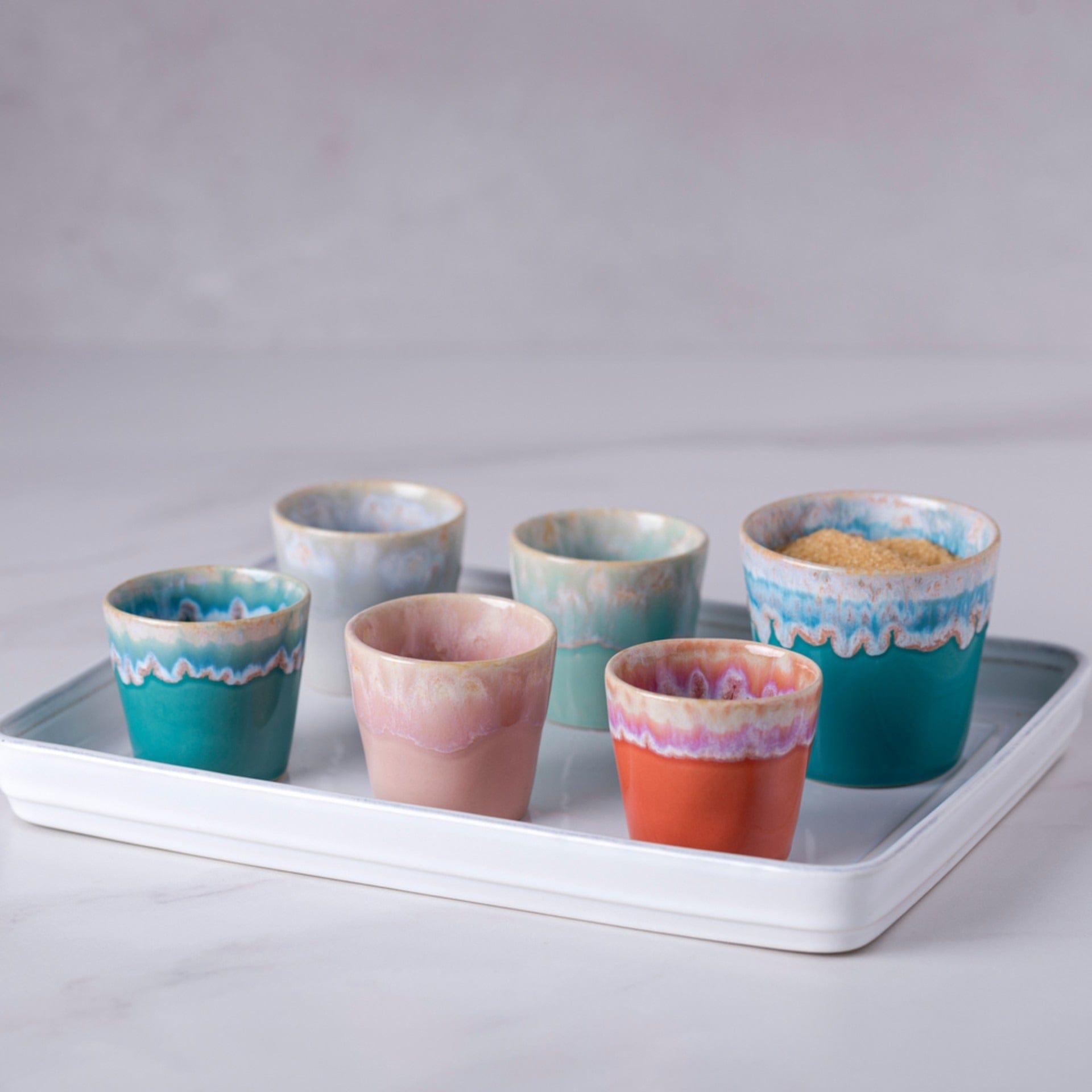 Casafina Grepresso Handmade Fine Stoneware Lungo Cup - Turquoise Ceramic Espresso Cup for Coffee Lovers - Perfect for Home, Cafe & Office Use