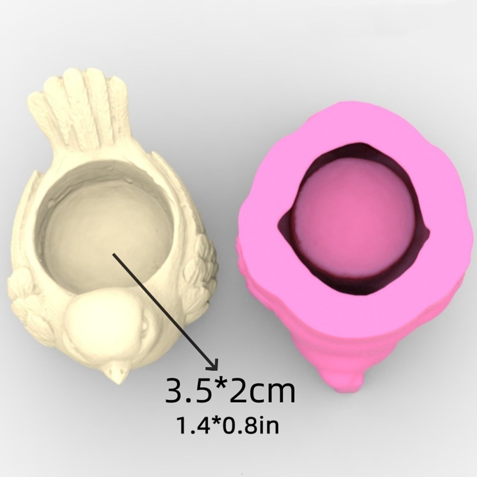Little Bird Vase - Handmade Silicone Mold for DIY Flower Pots, Pen Holders & Succulent Planters - Epoxy Resin, Plaster, Cement & Clay Craft Molds - Perfect for Home Decor, Office Desk & Gift Making
