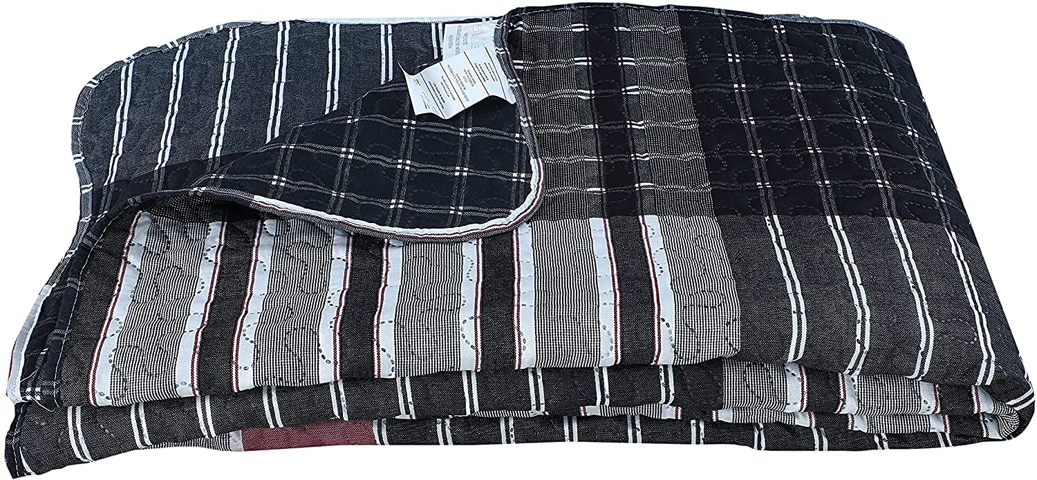 Plaid 3-Piece Bedspread Set King - Cozy Tartan Quilt for Bedroom Decor