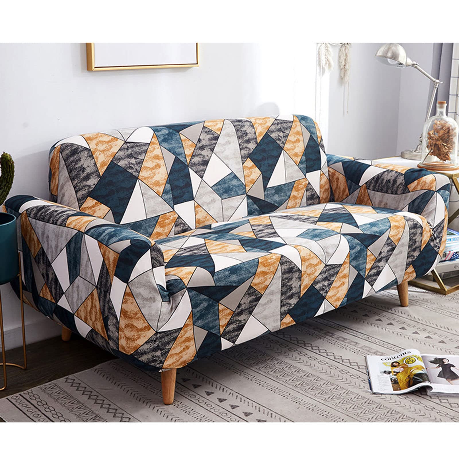 Stretch Sofa Cover Slipcover - Durable Soft Jacquard Fabric, High Elasticity Couch Cover for Furniture Protection, Machine Washable Spandex Sofa Slipcover - Perfect for Living Room, Bedroom & Home Decor