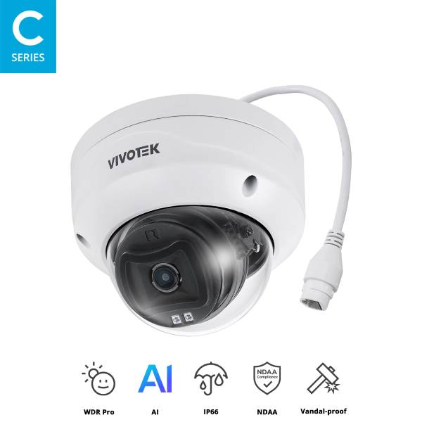 Vivotek FD9383 HV 5MP Dome Security Camera with 2.8mm Fixed Lens - Indoor/Outdoor Surveillance for Home, Office & Business Security Monitoring
