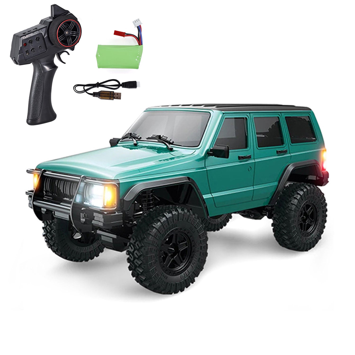 1/18 Scale 4WD Remote Control Rock Crawler - 8562 RC Off-Road Car with 3-Speed Motor, ESC, Servo & Light System - Multi-Terrain Adventure Vehicle for Kids & Adults - Perfect for Indoor & Outdoor Play, Backyard Crawling, Trail Exploration