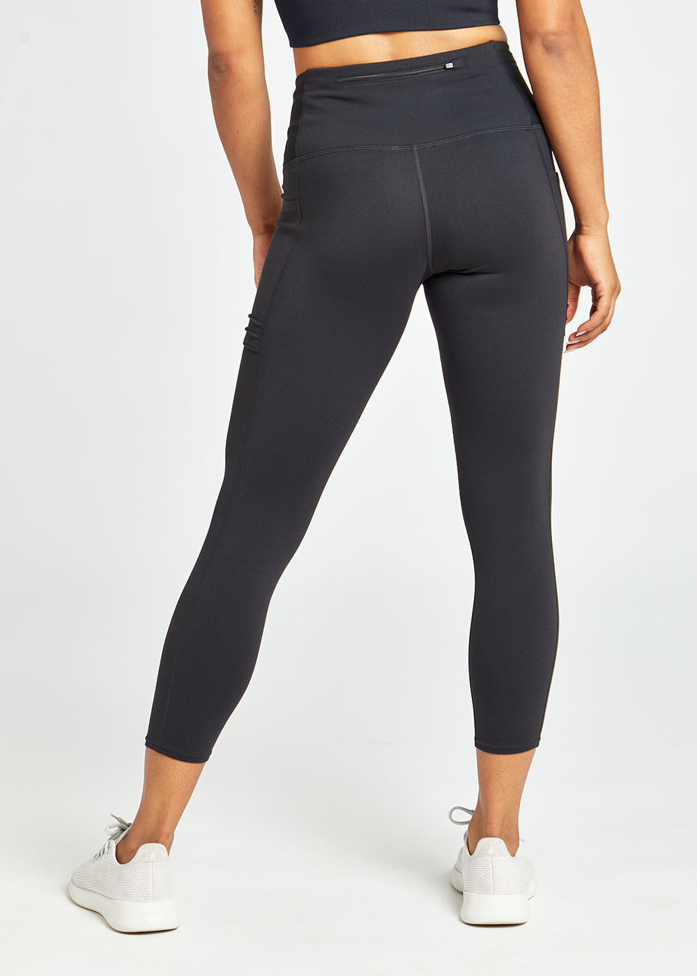 Pocket Jogger 3/4 Running Tights for Women - High Waist Workout Leggings with Side Pockets - Perfect for Jogging, Yoga, Gym & Outdoor Activities