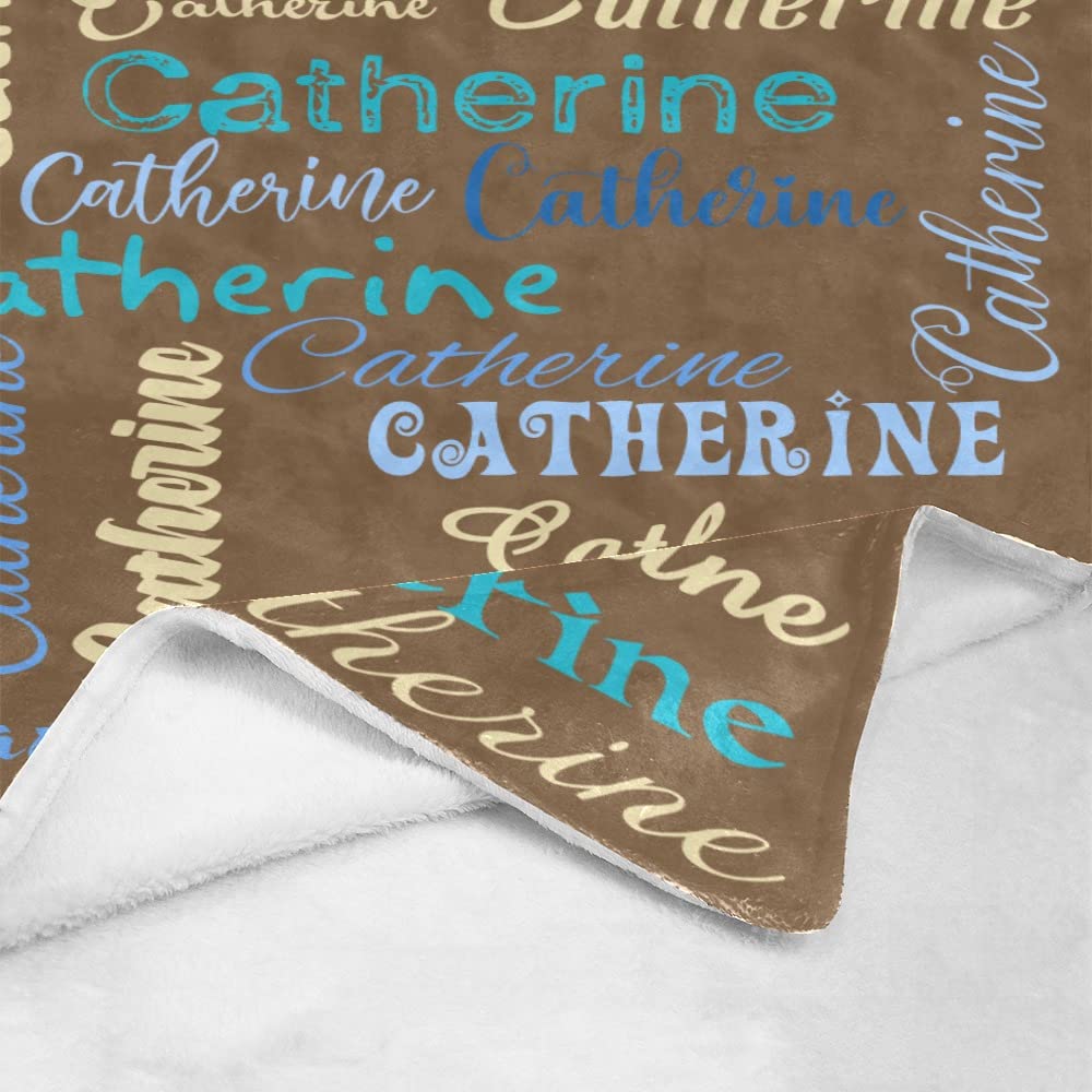 Personalized Flannel Throw Blanket with Custom Name - 30x40 Inch Cozy Gift Blanket for Christmas, Anniversary & Birthday Presents (Brown) - Perfect for Couples, Family & Home Decor