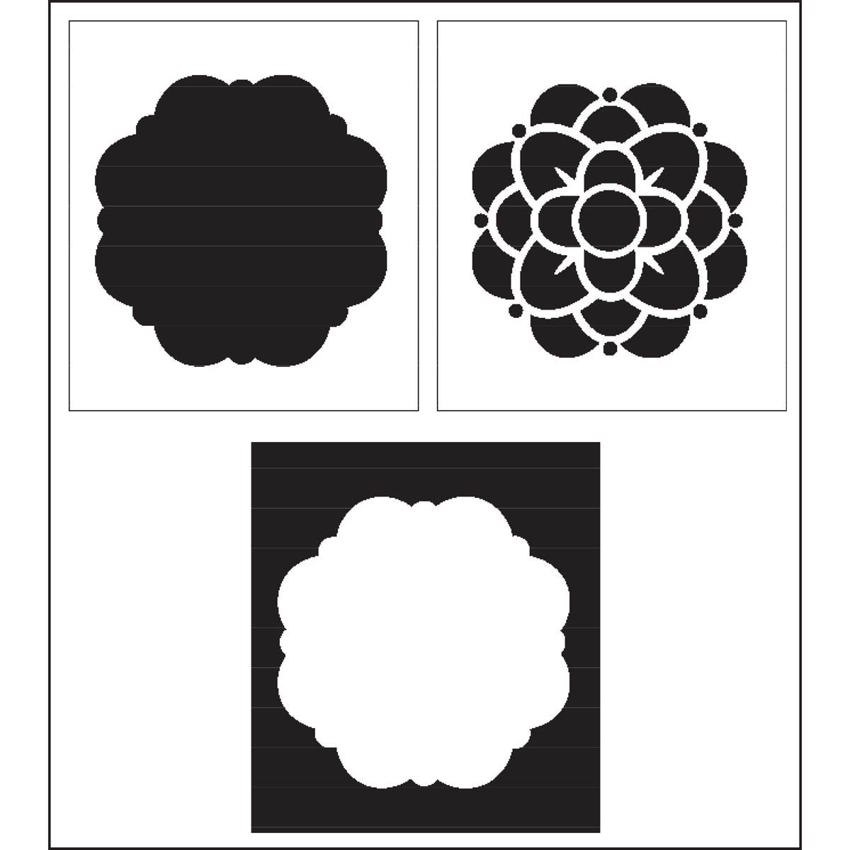 FolkArt Flower Stencil for Home Decor - DIY Craft & Wall Painting
