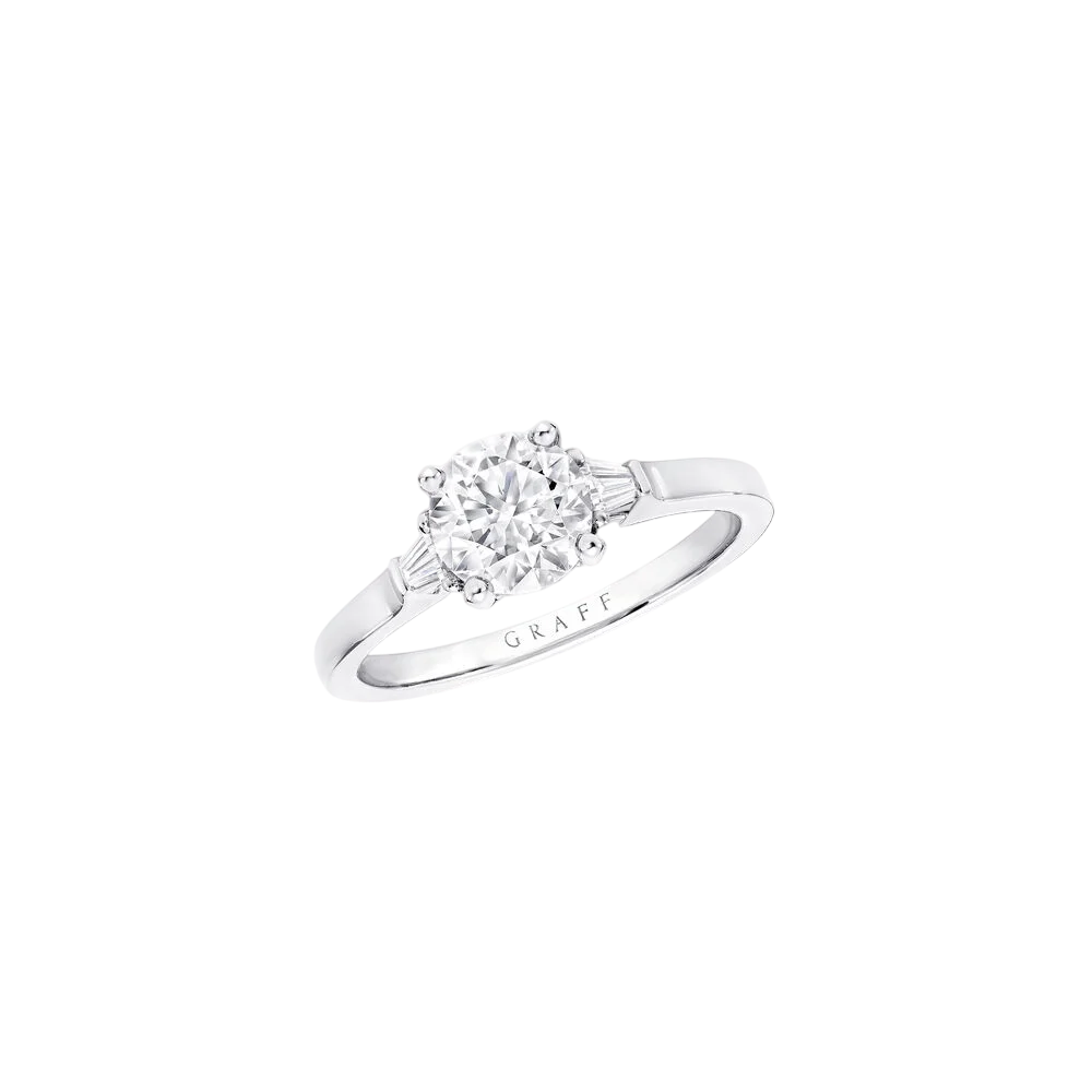 Graff Promise Diamond Platinum Engagement Ring – Elegant & Timeless Wedding Band for Proposals, Anniversaries & Special Occasions