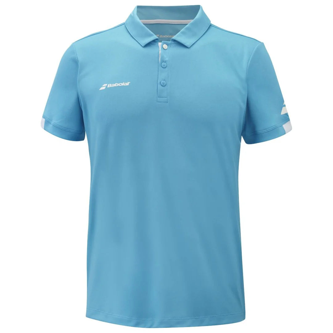 Babolat Play Polo Men's Tennis Shirt 4124 - Breathable Quick-Dry Performance Top in Cyan Blue for Casual & Sports Wear