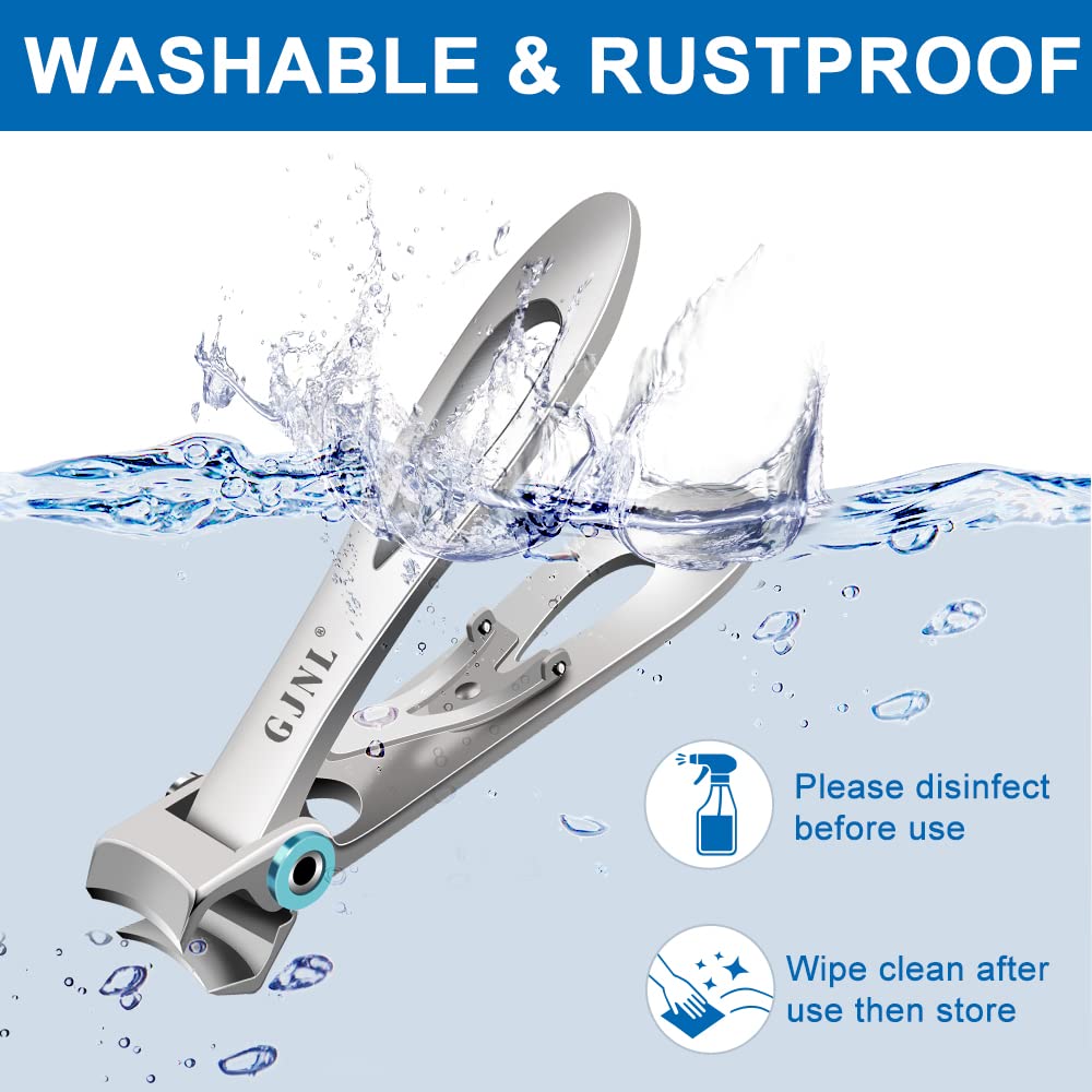 Heavy Duty Nail Clippers for Men with Thick Nails - 16mm Wide Jaw Opening Large Toenail & Finger Clippers - Ultra Sharp Professional Nail Cutter for Tough Nails - Perfect Father's Day Gift for Dad & Men's Grooming Kit Essential
