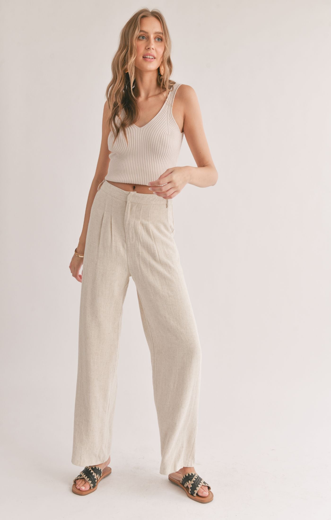 Luna Trousers for Women - High Waisted Stretch Comfort Pants - Casual & Work Office Wear - Perfect for Yoga, Travel, and Everyday Use