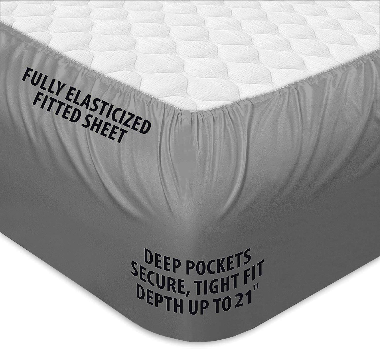 COONP Twin XL Mattress Topper - 3 Inch Extra Thick Cooling Pillowtop Mattress Pad Cover with 8-21 Inch Deep Pocket - Breathable Plush Bed Topper Protector for Back Pain Relief (Grey) | Perfect for Dorms, Guest Beds & Hot Sleepers