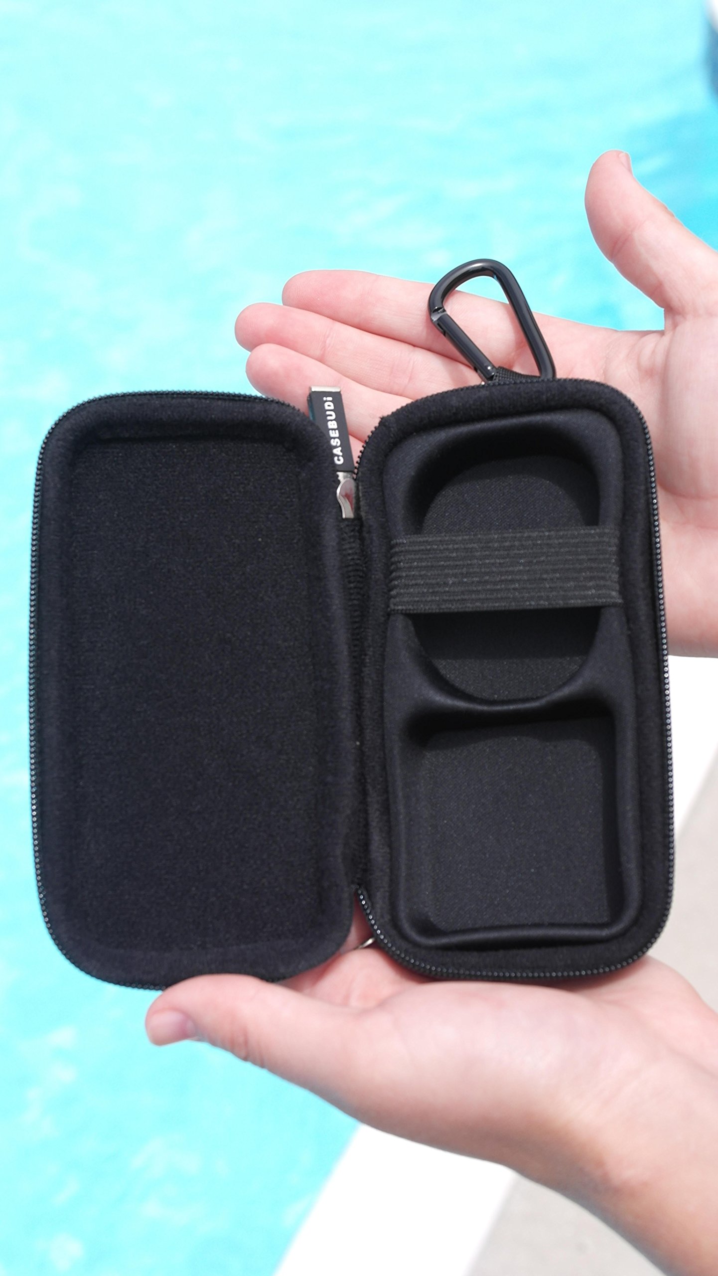 Compact Travel Organizer - Black Ballistic Nylon Case for Cables & Chargers | Perfect for Business Trips & Vacations