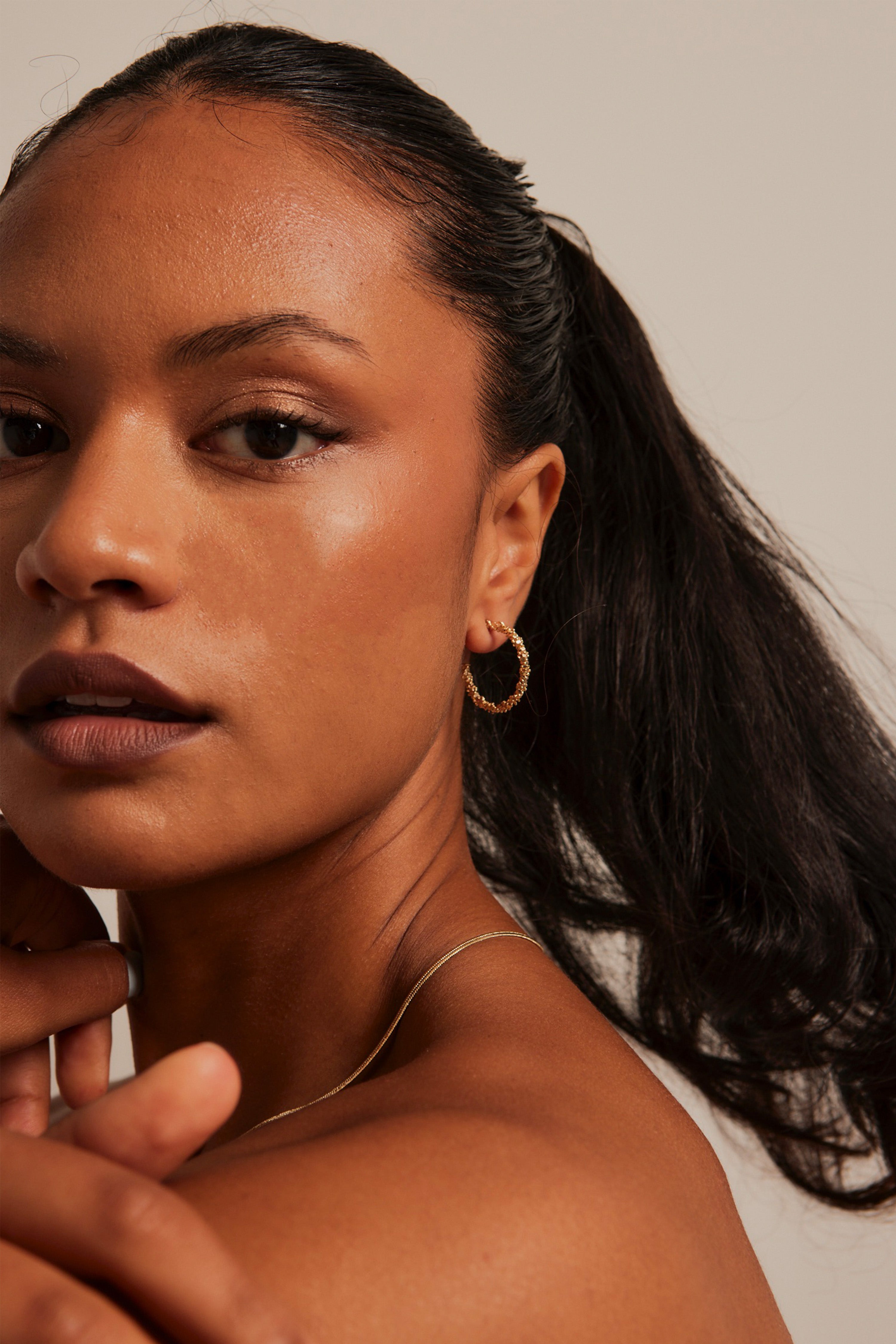 Stardust Hoop Gold Small Earrings - Dainty 14K Gold Plated Huggie Hoops for Women - Perfect for Everyday Wear, Gifts & Special Occasions