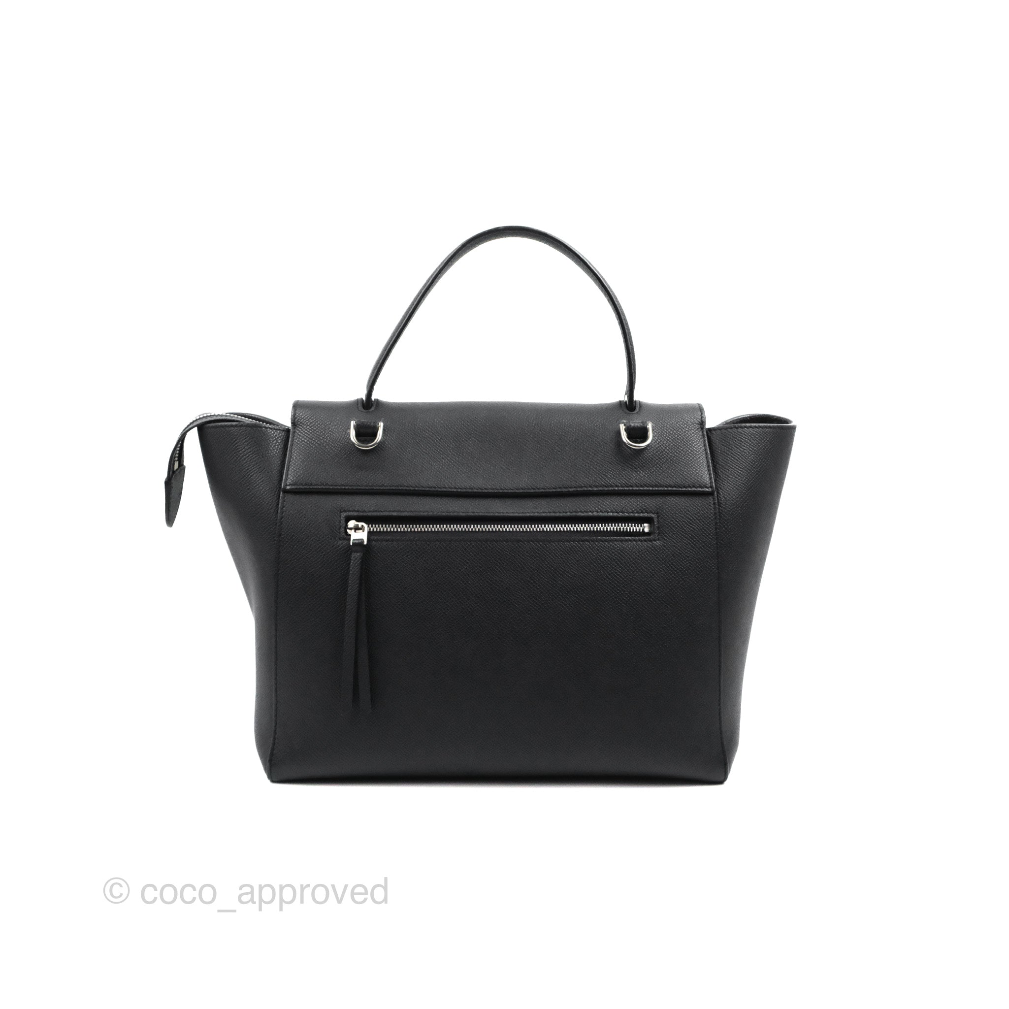 Celine Mini Belt Bag in Dark Navy - Genuine Grained Calfskin Leather with Ruthenium Hardware | Perfect for Everyday Use, Work & Travel