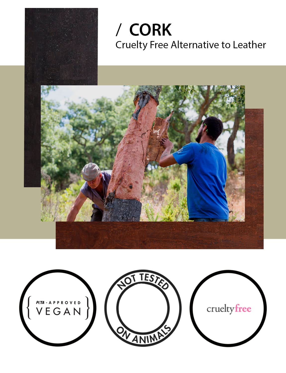Eco-Friendly Cork Card Sleeve & Wallet – Vegan Leather, Cruelty-Free, Rustic Design – Perfect for Credit Cards, Business Cards & ID Holders – Sustainable Everyday Carry Accessory