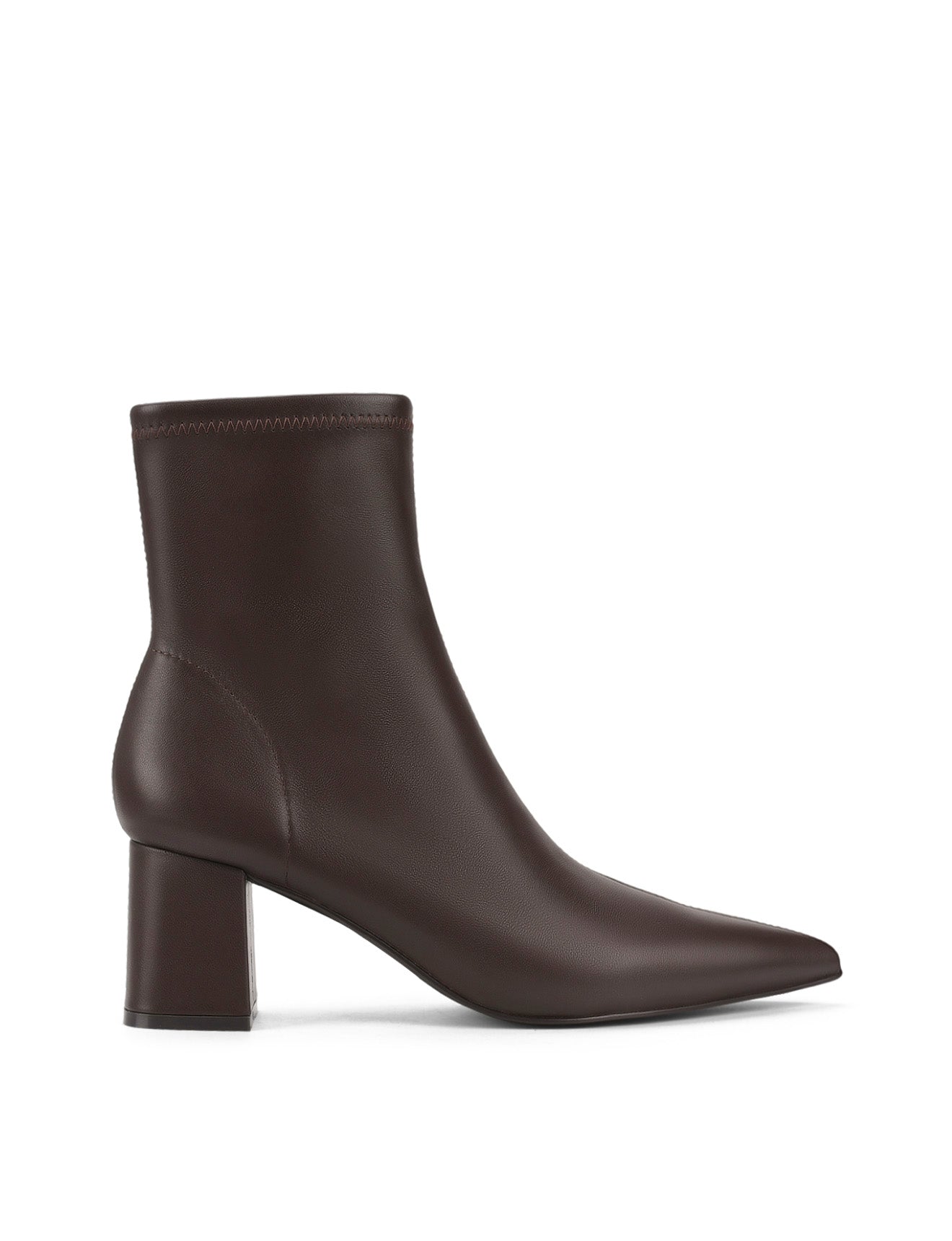 Yanet Women's Chocolate Brown Stretch Leather Ankle Boots - Comfortable & Stylish for Fall/Winter Fashion, Office Wear & Casual Outings