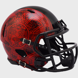 San Diego State Aztecs NCAA Mini Speed Football Helmet with Aztec Calendar Design - Perfect for Collectors, Sports Fans, and Home Office Decor