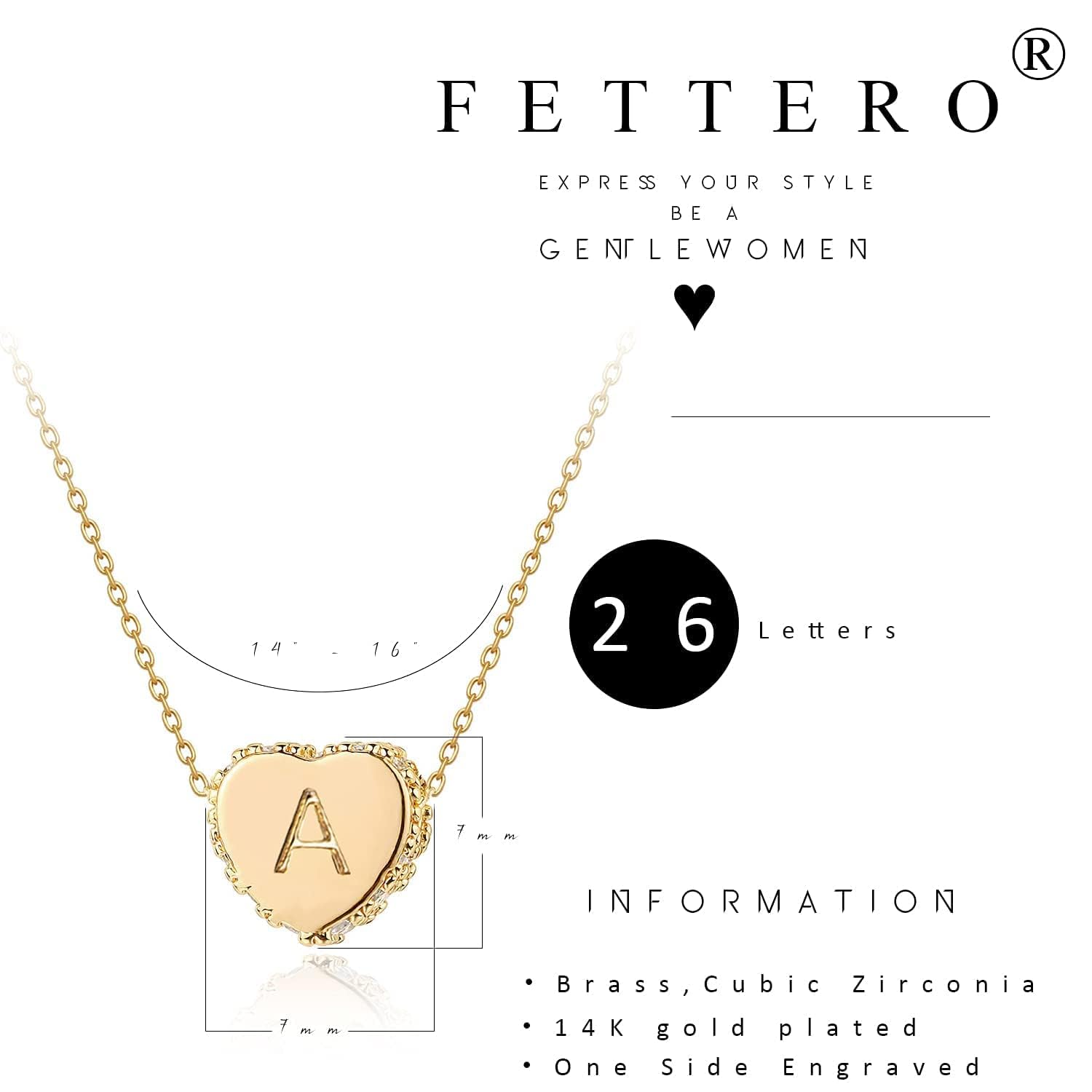 14K Gold Plated Tiny Initial Heart Necklace - Handmade Dainty Letter Pendant Jewelry for Women | Perfect Gift for Valentine's Day, Anniversary & Everyday Wear