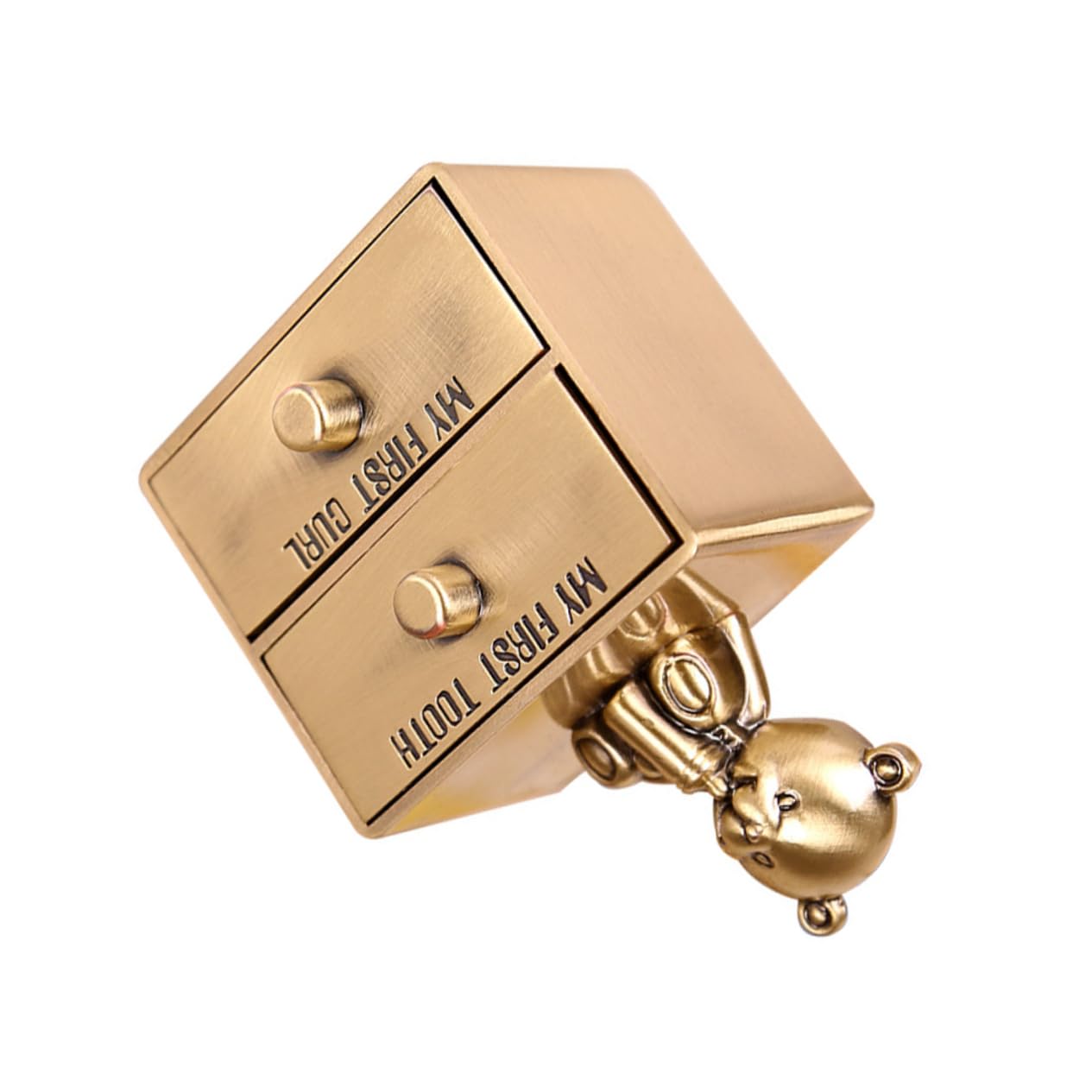 SHOWERORO Metal Tooth Box - Teeth Storage Case for Keepsakes & Baby Teeth