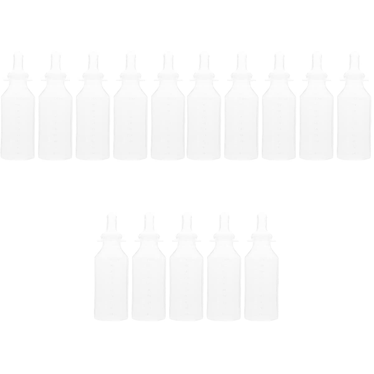DOITOOL 15 Pack Disposable Baby Bottles for Newborns - Soft BPA-Free Infant Feeding Bottles (White) | Perfect for Travel, Daycare & On-the-Go Feeding