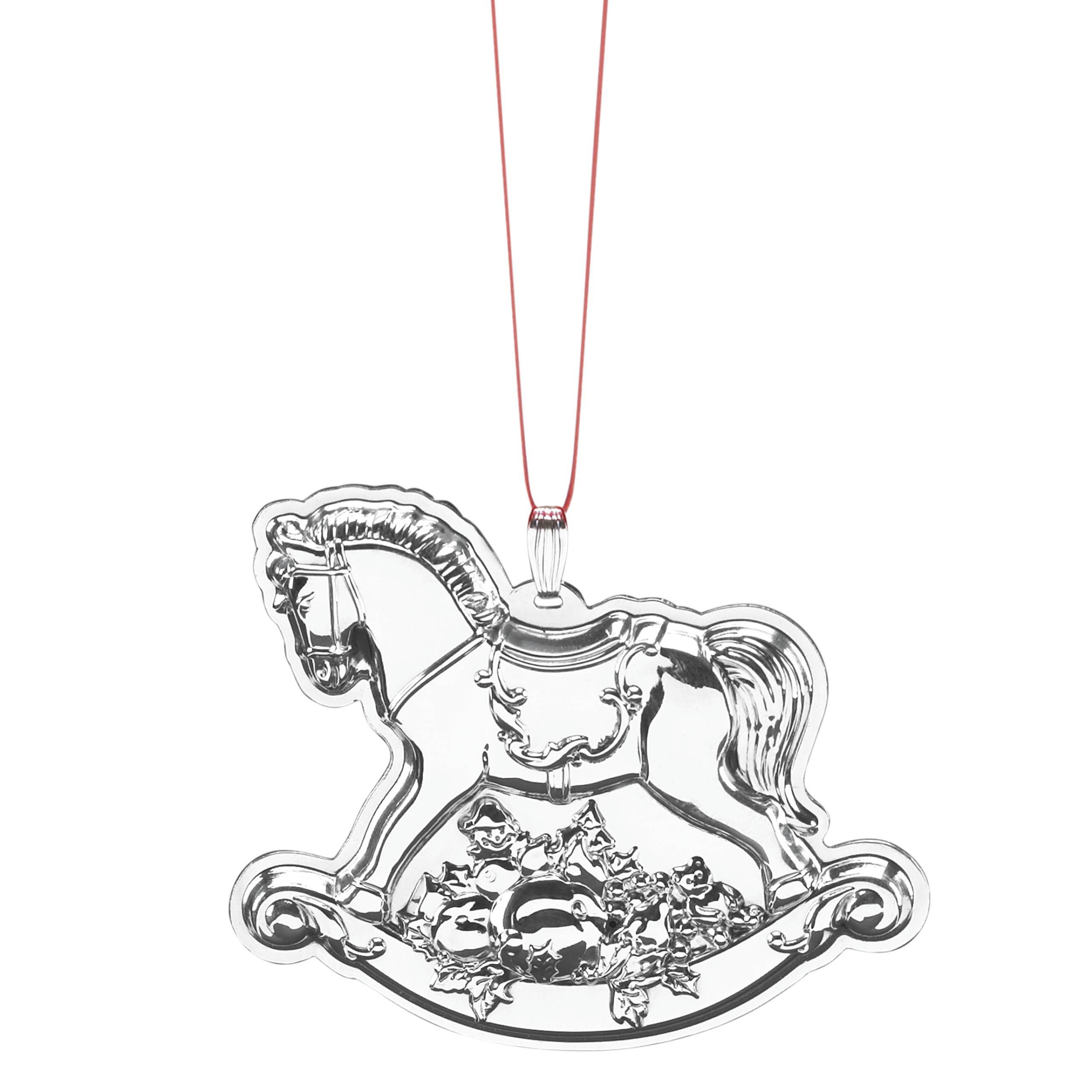 Reed & Barton Francis 1st Rocking Horse Christmas Ornament - Elegant Holiday Decor for Tree, Mantel & Gift Giving
