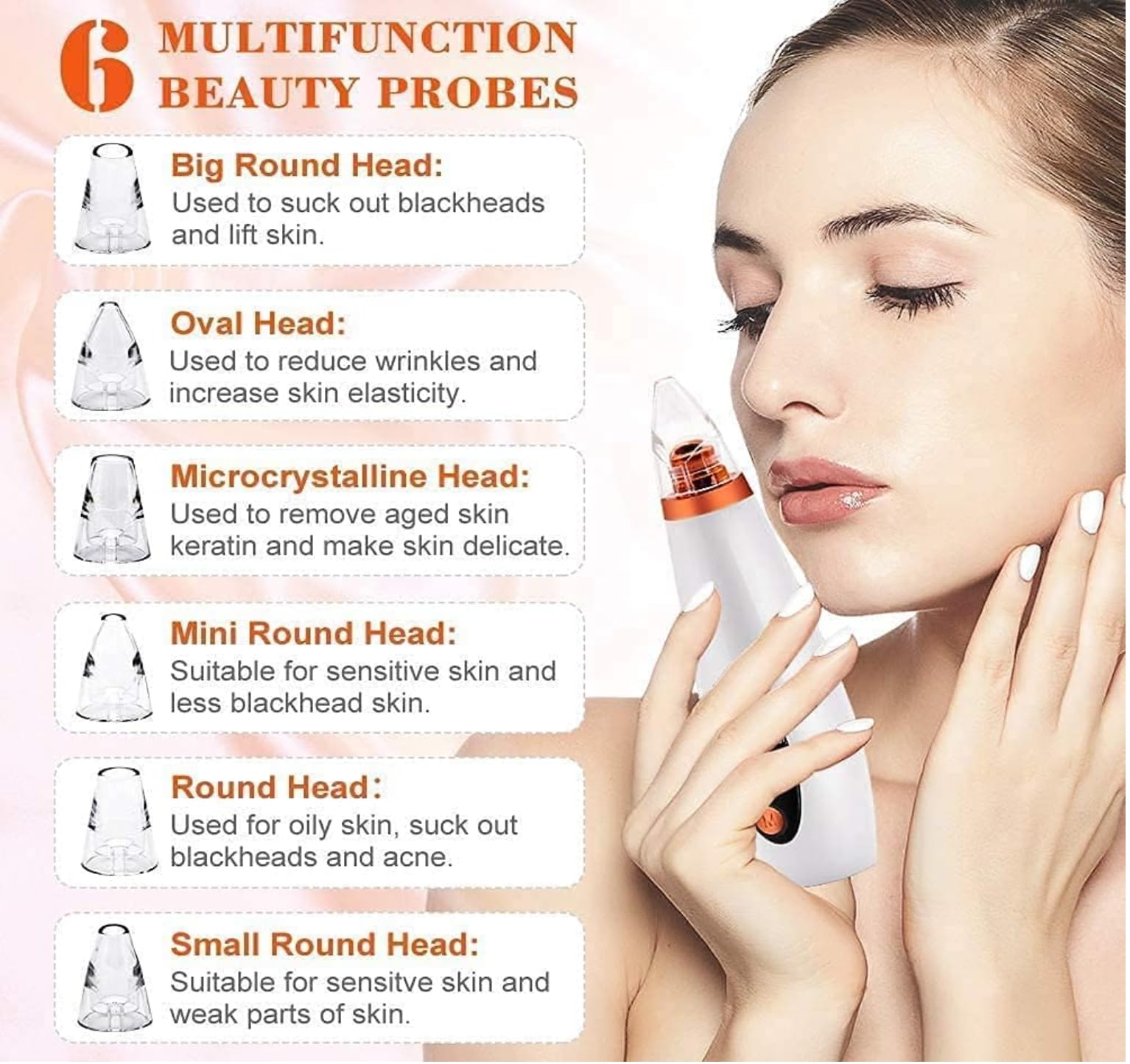 Lukzer Expert Electric Blackhead Remover Vacuum - Professional Derma Suction Tool for Face Cleansing | Men & Women Skincare Device (White) | Perfect for Acne Treatment & Deep Pore Cleaning at Home