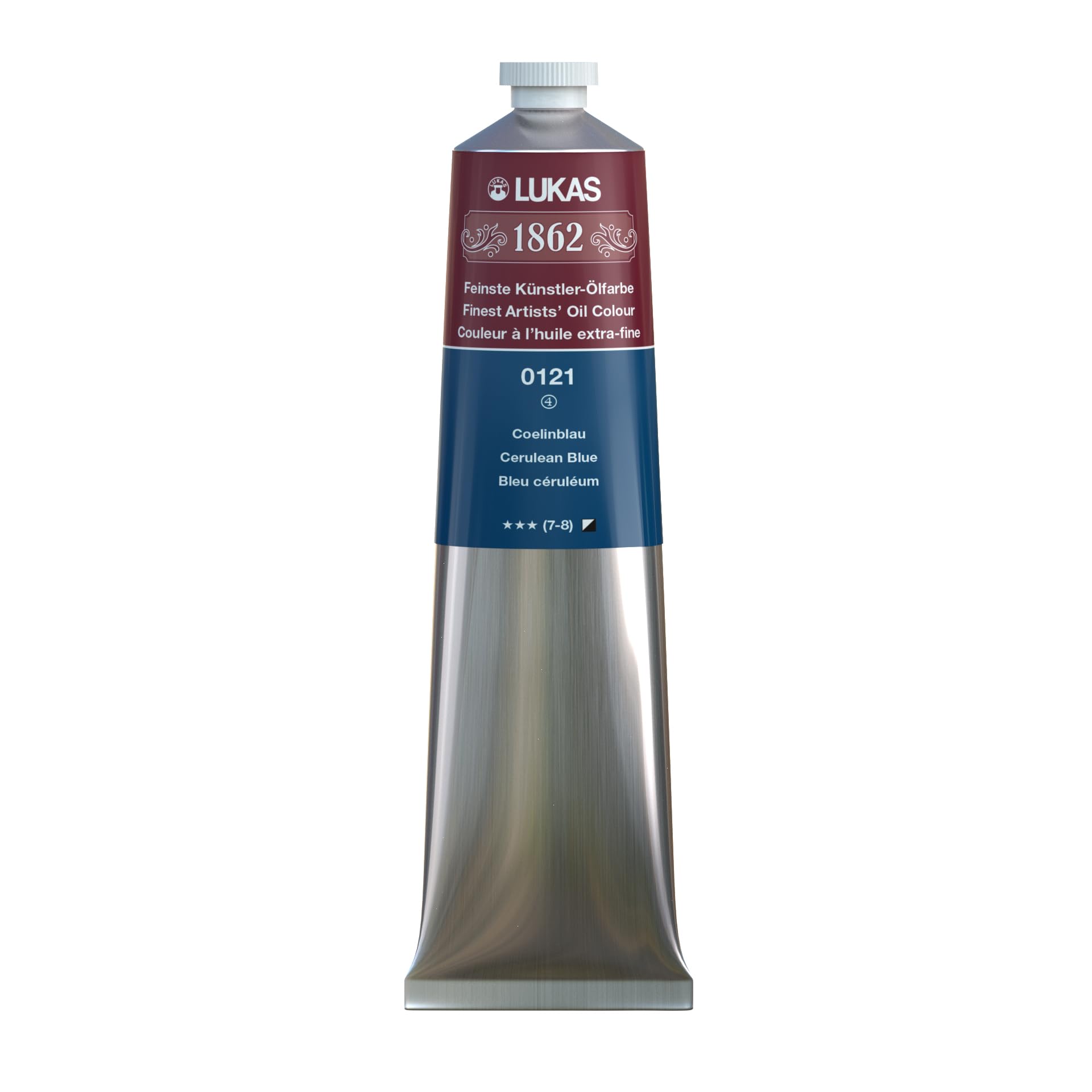 Premium LUKAS 1862 Artist Oil Paint - Professional Grade German Engineered Oil-Based Paint for Canvas Painting - 200ml Tube (Cerulean Blue) - Perfect for Landscape, Portrait & Fine Art Creation