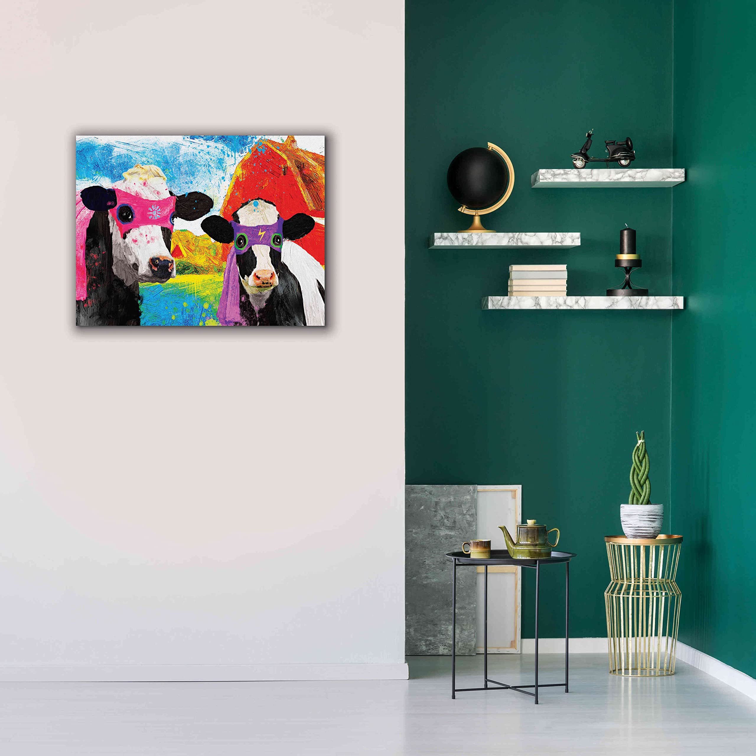 Lightning Girl and Tina by Porter Hastings - 34x26 Inch Wall Art Canvas Print for Living Room, Bedroom & Office Decor