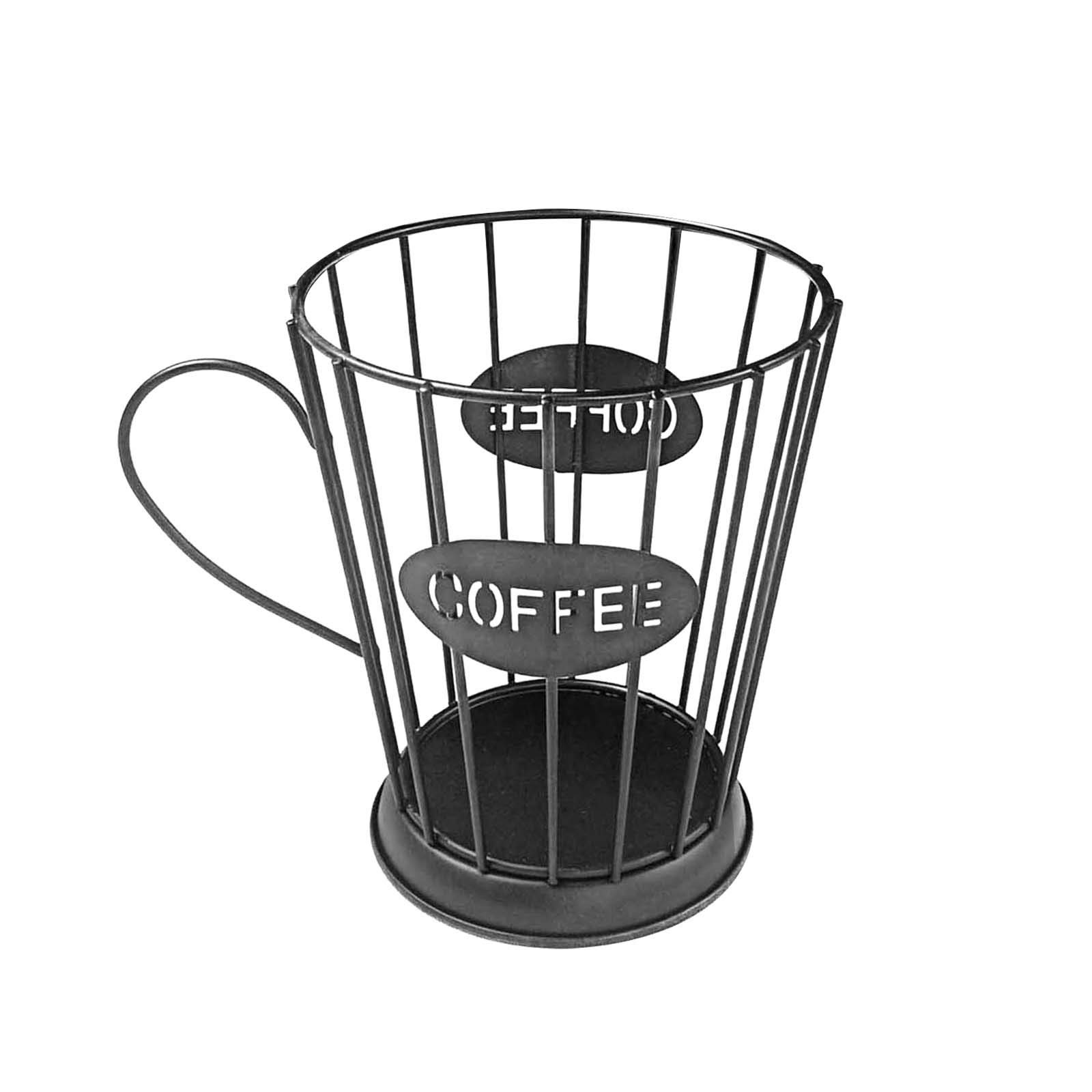 Black Coffee Pod Holder - Mug-Shaped K-Cup Storage Organizer for Keurig Pods | Countertop Coffee Bar & Kitchen Organization Accessory | Perfect for Home, Office & Coffee Shops