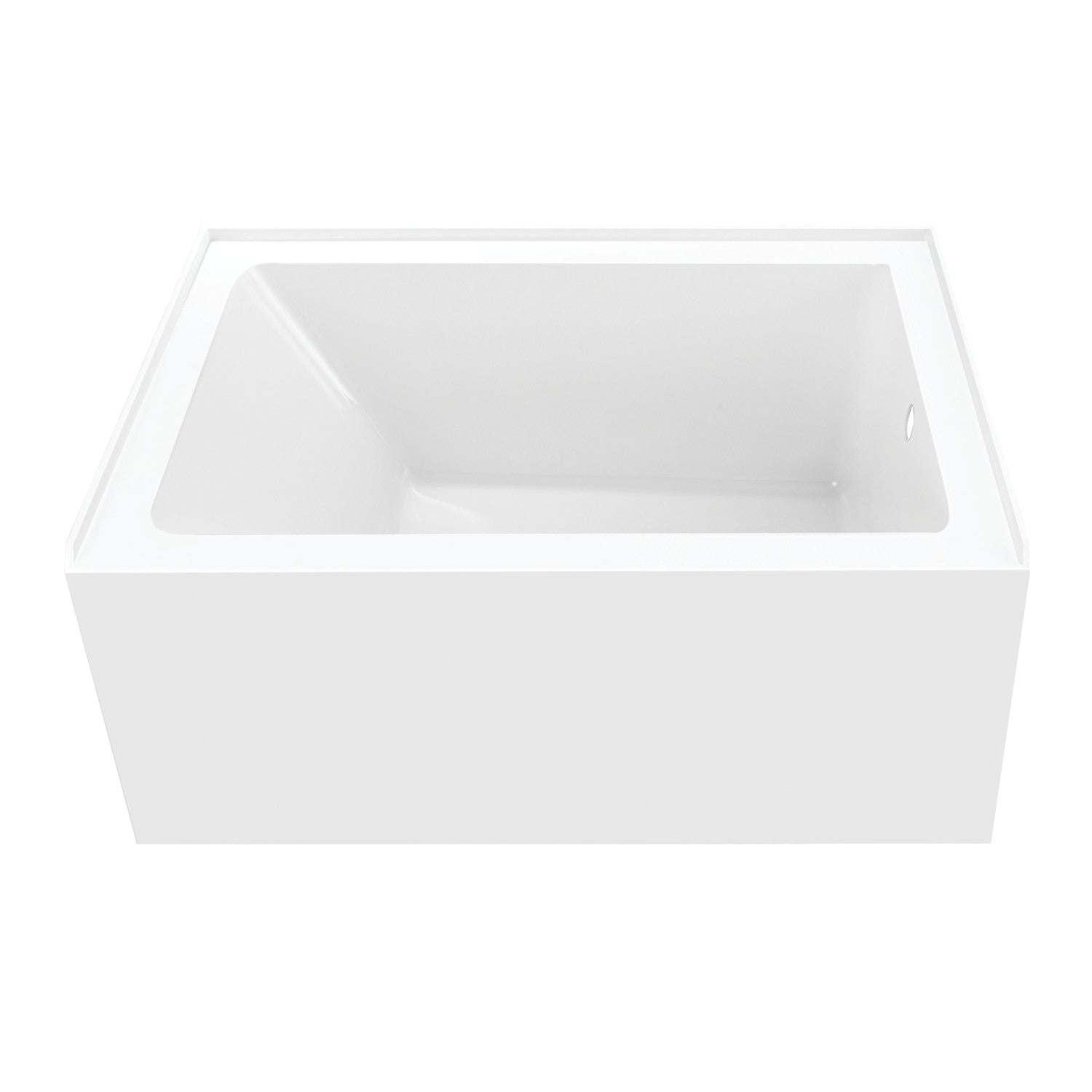 Aqua Eden VTAP4836R22 48-Inch Acrylic Rectangular 3-Wall Alcove Bathtub - Right Hand Drain, Glossy White - Perfect for Modern Bathrooms, Spa-Like Retreats & Small Space Solutions