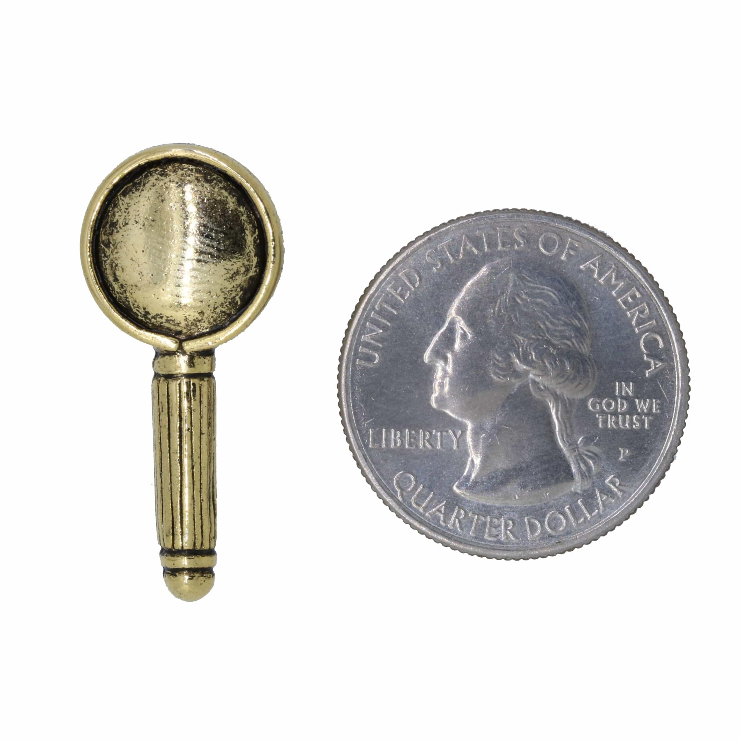 Jim Clift Design Gold Magnifying Glass Lapel Pin - Elegant Accessory for Suits, Blazers & Formal Attire