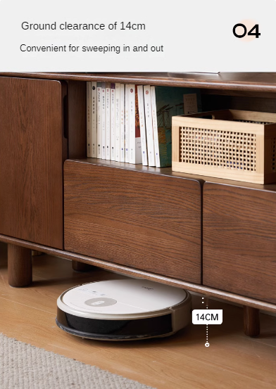 Solid Oak Wood TV Stand with Storage - Modern Entertainment Center for Living Room, Bedroom & Home Theater