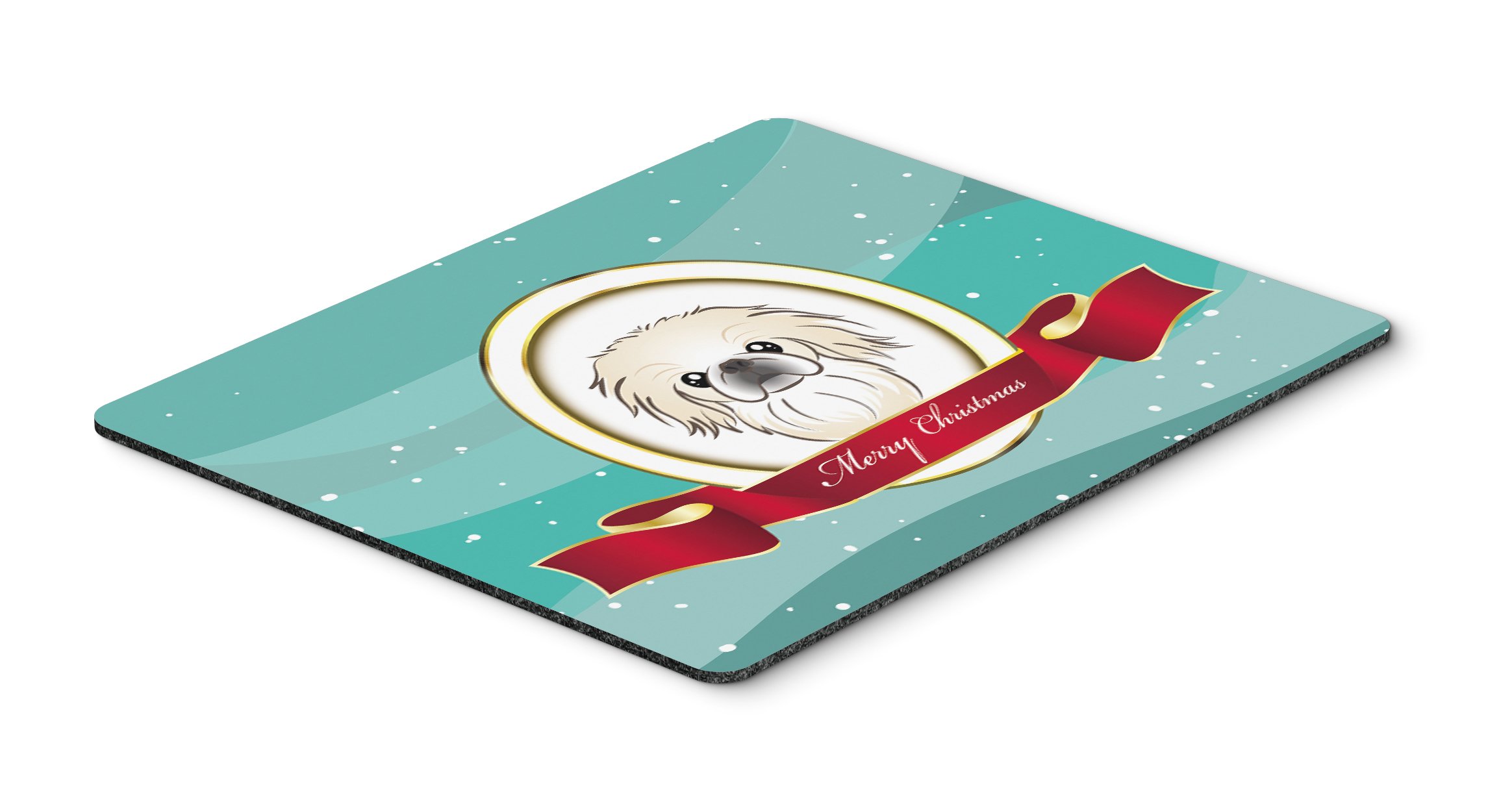 Pekingese Merry Christmas Mouse Pad - Washable Large Mouse Mat for Home, Office, Gaming & Computers | Caroline's Treasures BB1531MP | Perfect Gift for Dog Lovers & Holiday Decor