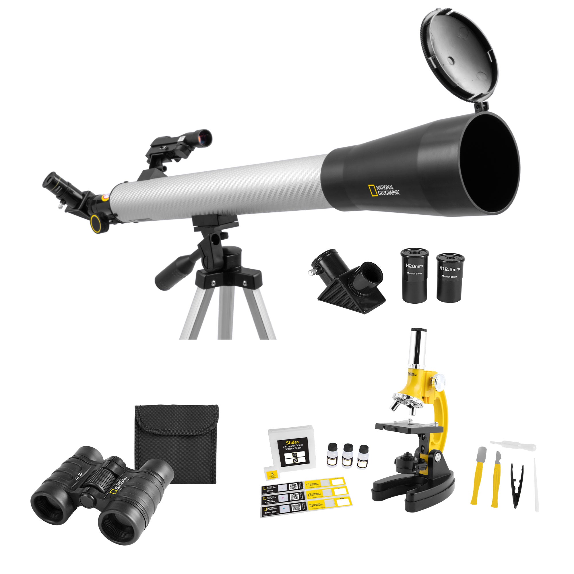 National Geographic Deluxe Adventure Set - Kids Explorer Kit with Binoculars, Magnifying Glass & Compass - Perfect for Outdoor Exploration, Camping & Nature Discovery