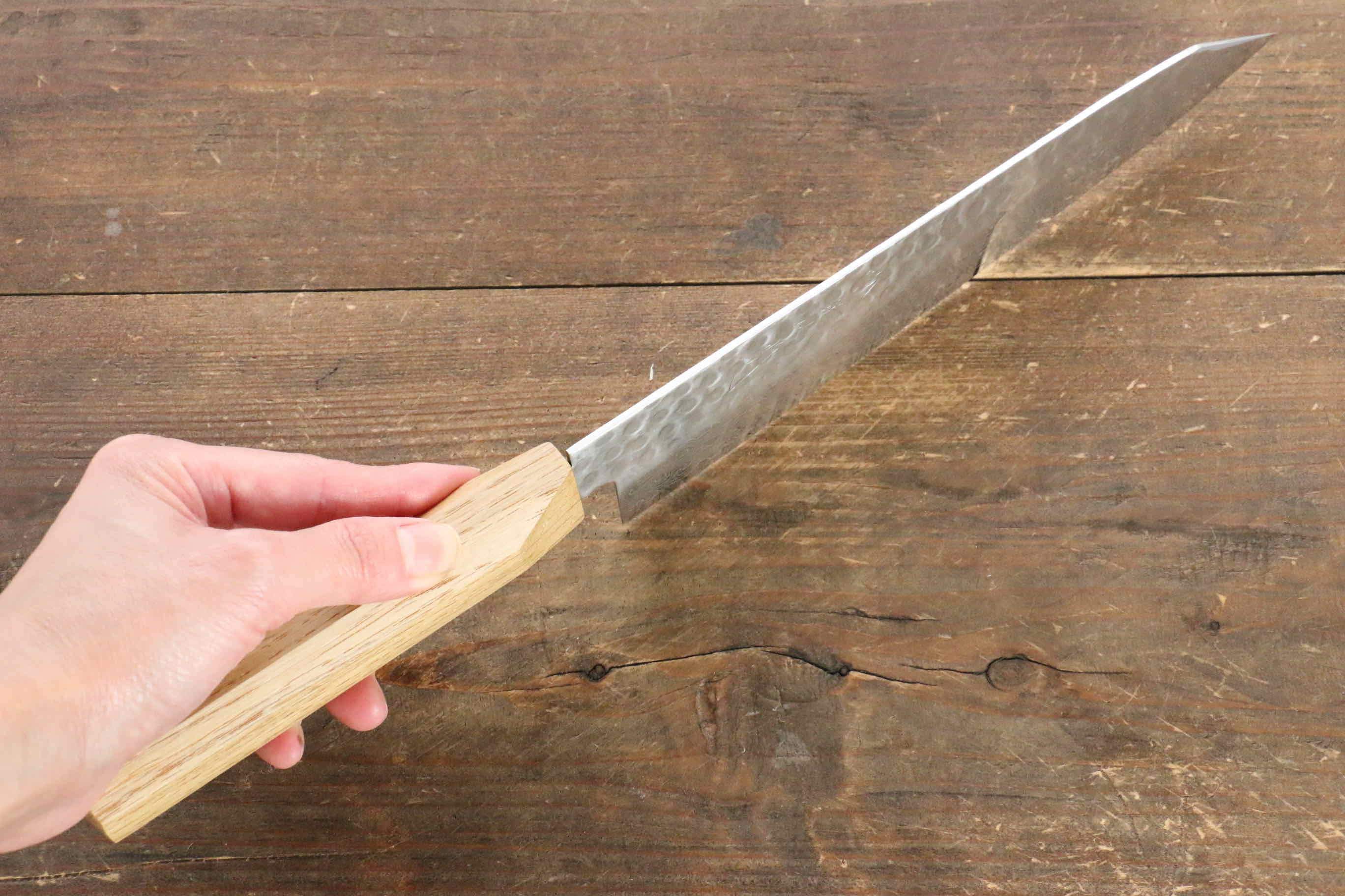 Premium Jikko VG10 17-Layer Gyuto Japanese Chef Knife - 200mm Oak Handle - Perfect for Sushi, Meat Slicing & Vegetable Chopping